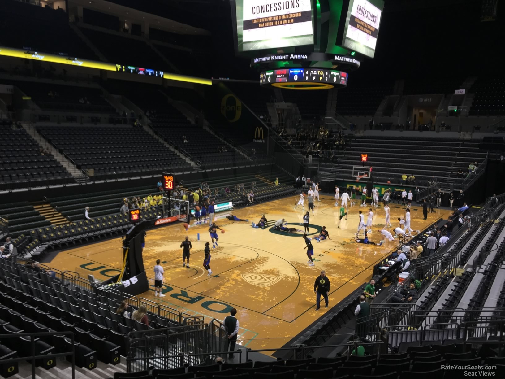 section 106, row k seat view  - matthew knight arena