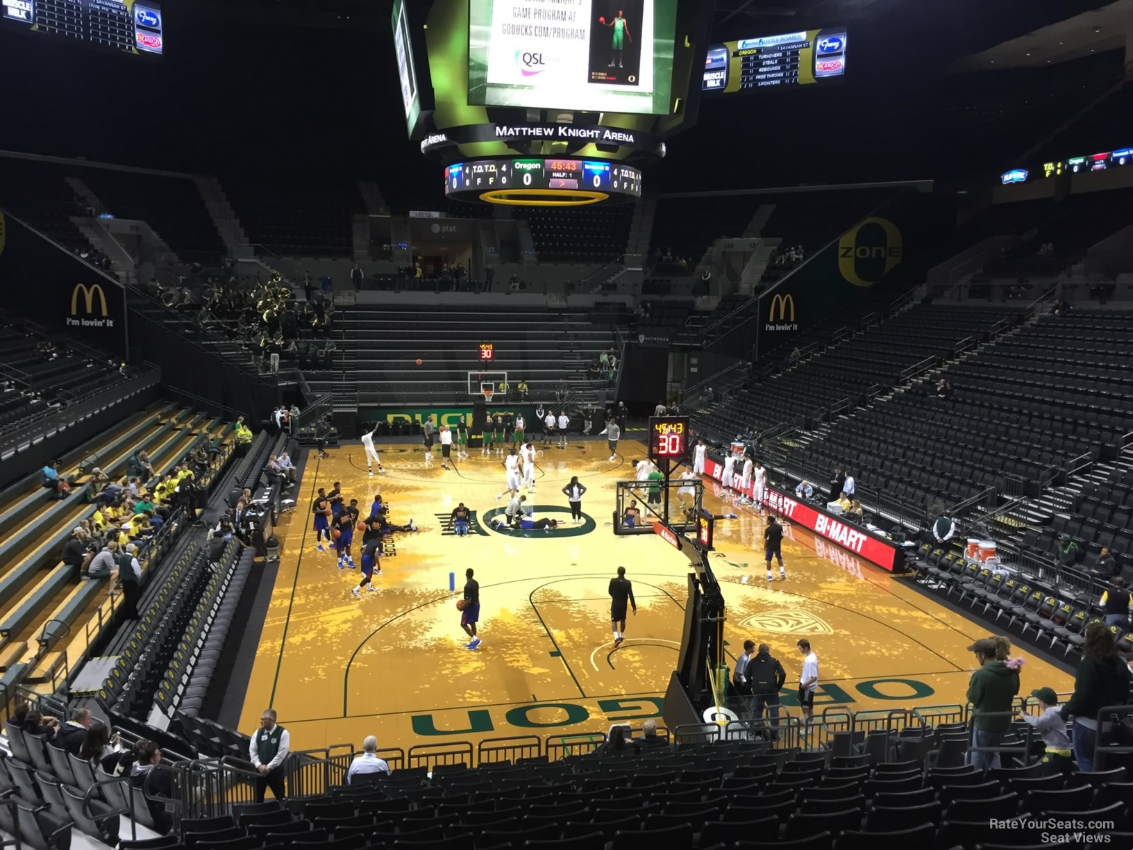 section 108, row k seat view  - matthew knight arena