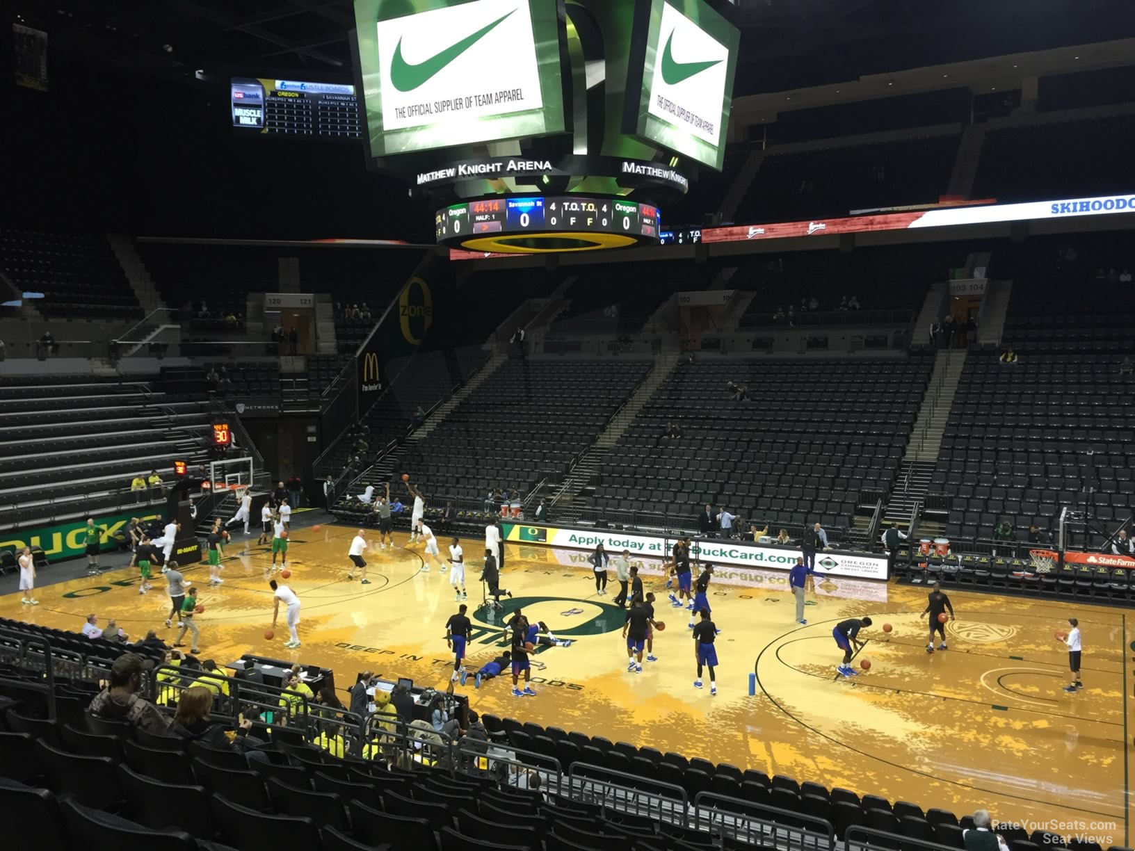 section 111, row k seat view  - matthew knight arena