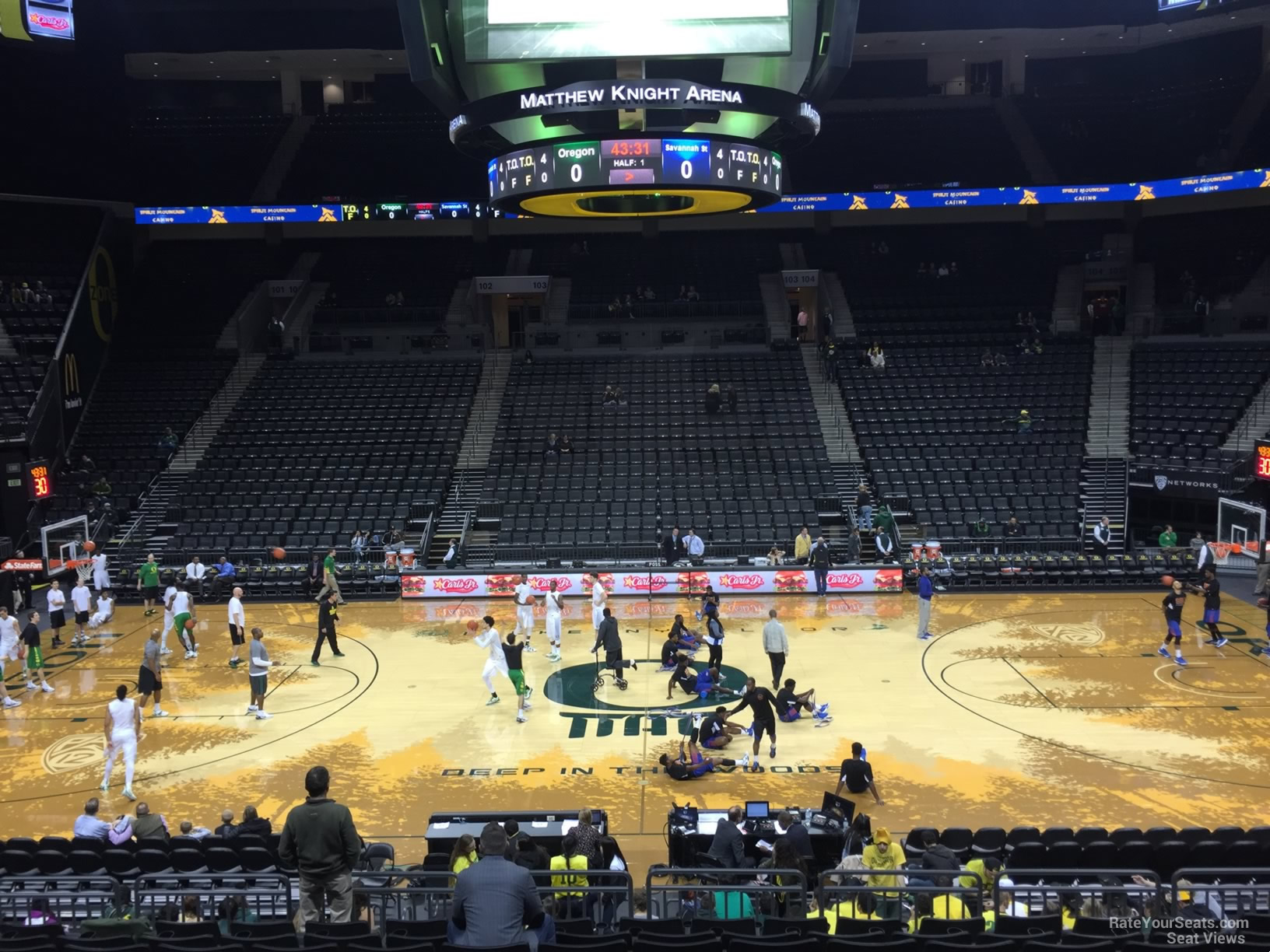 section 112, row k seat view  - matthew knight arena