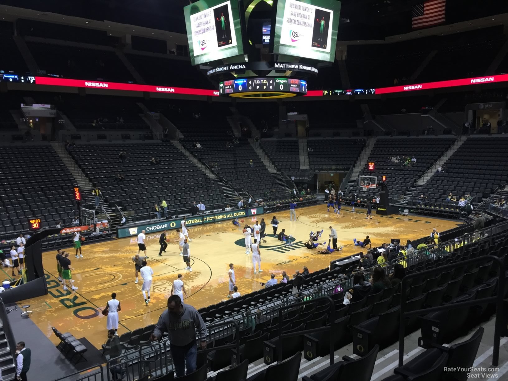 section 114, row k seat view  - matthew knight arena