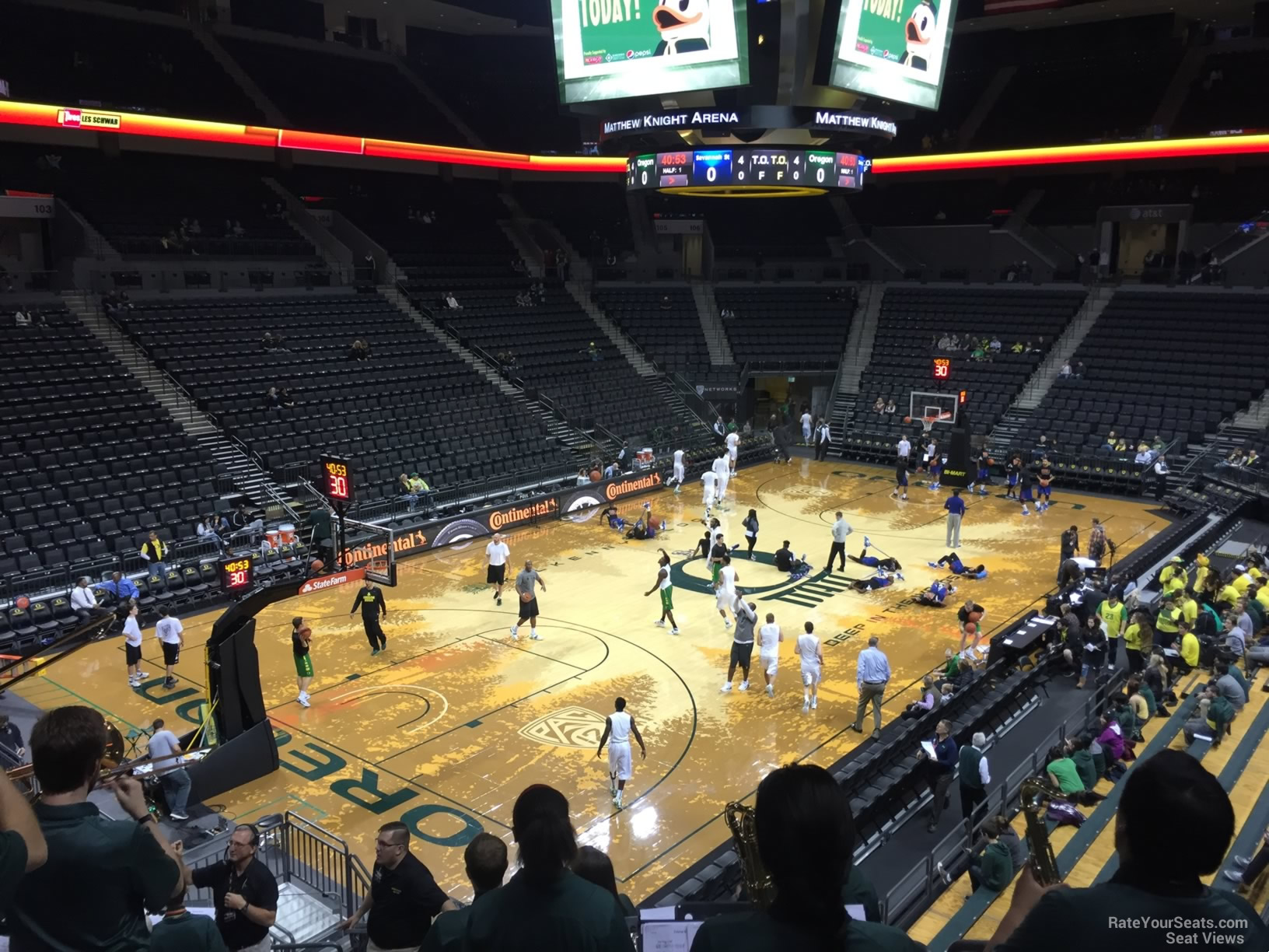 section 115, row k seat view  - matthew knight arena