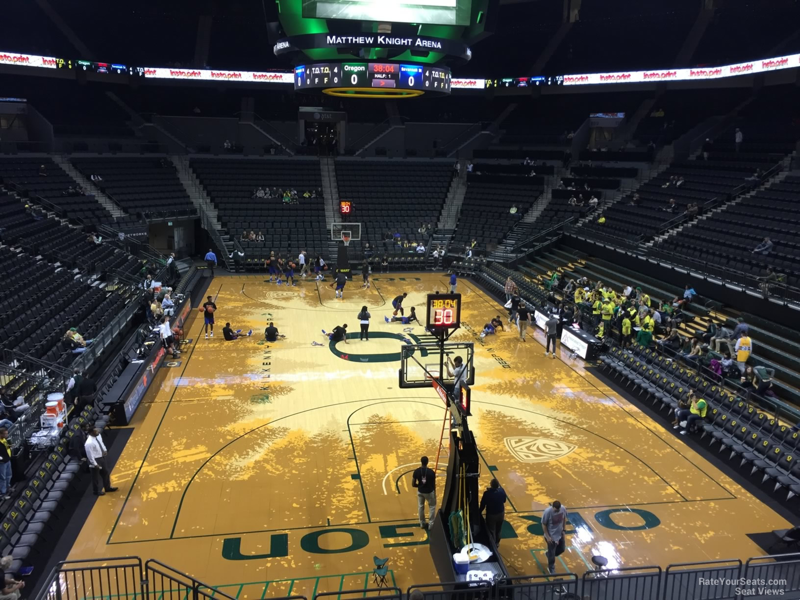 section 118, row ff seat view  for basketball - matthew knight arena