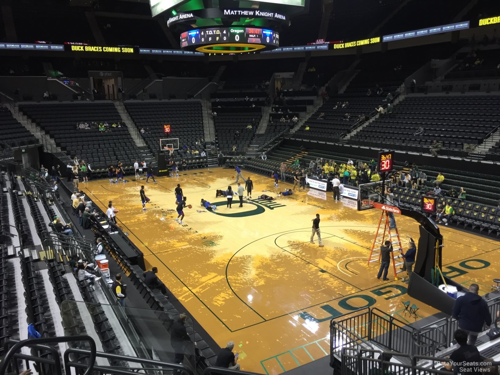 section 120, row k seat view  - matthew knight arena