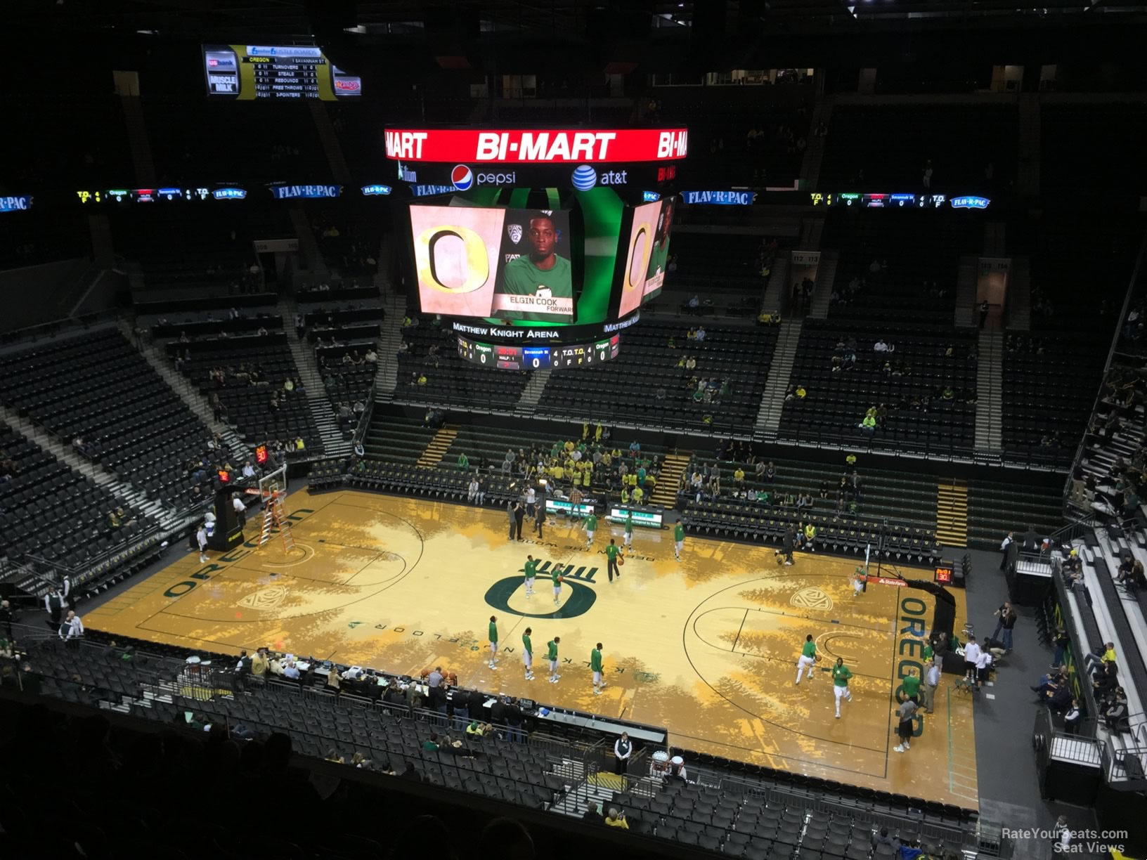 section 202, row f seat view  - matthew knight arena