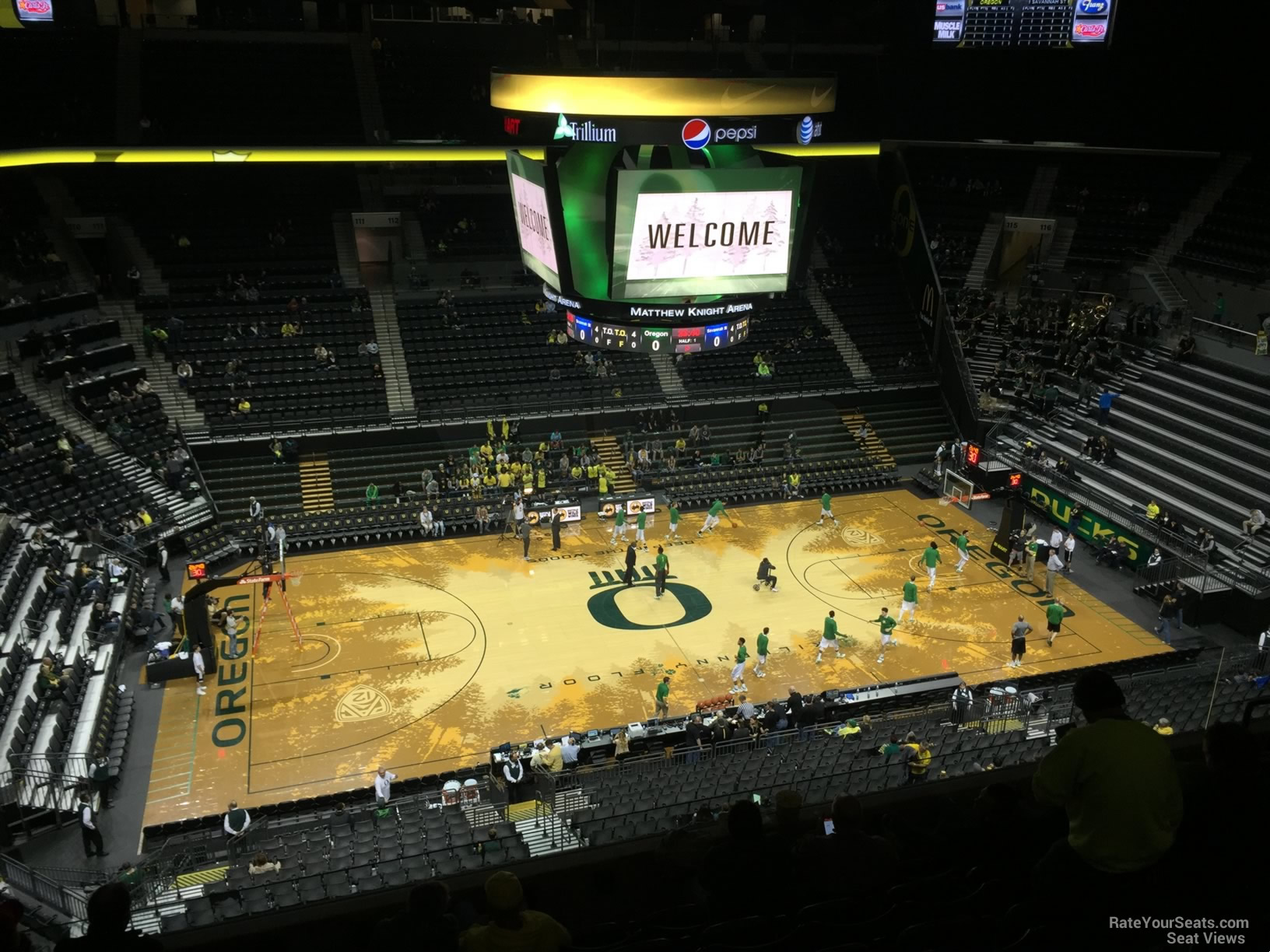 section 204, row f seat view  - matthew knight arena