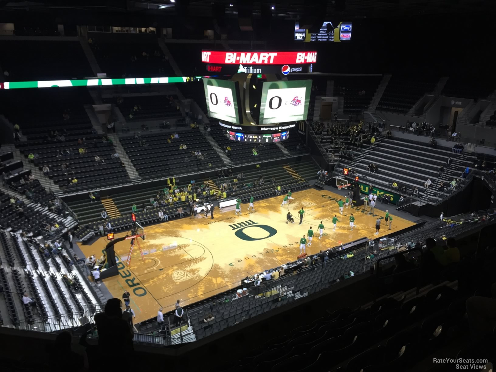 section 205, row f seat view  - matthew knight arena