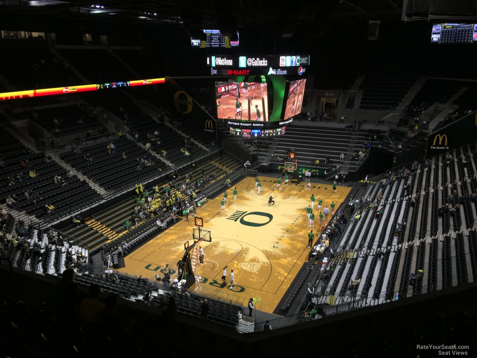 section 207, row f seat view  - matthew knight arena