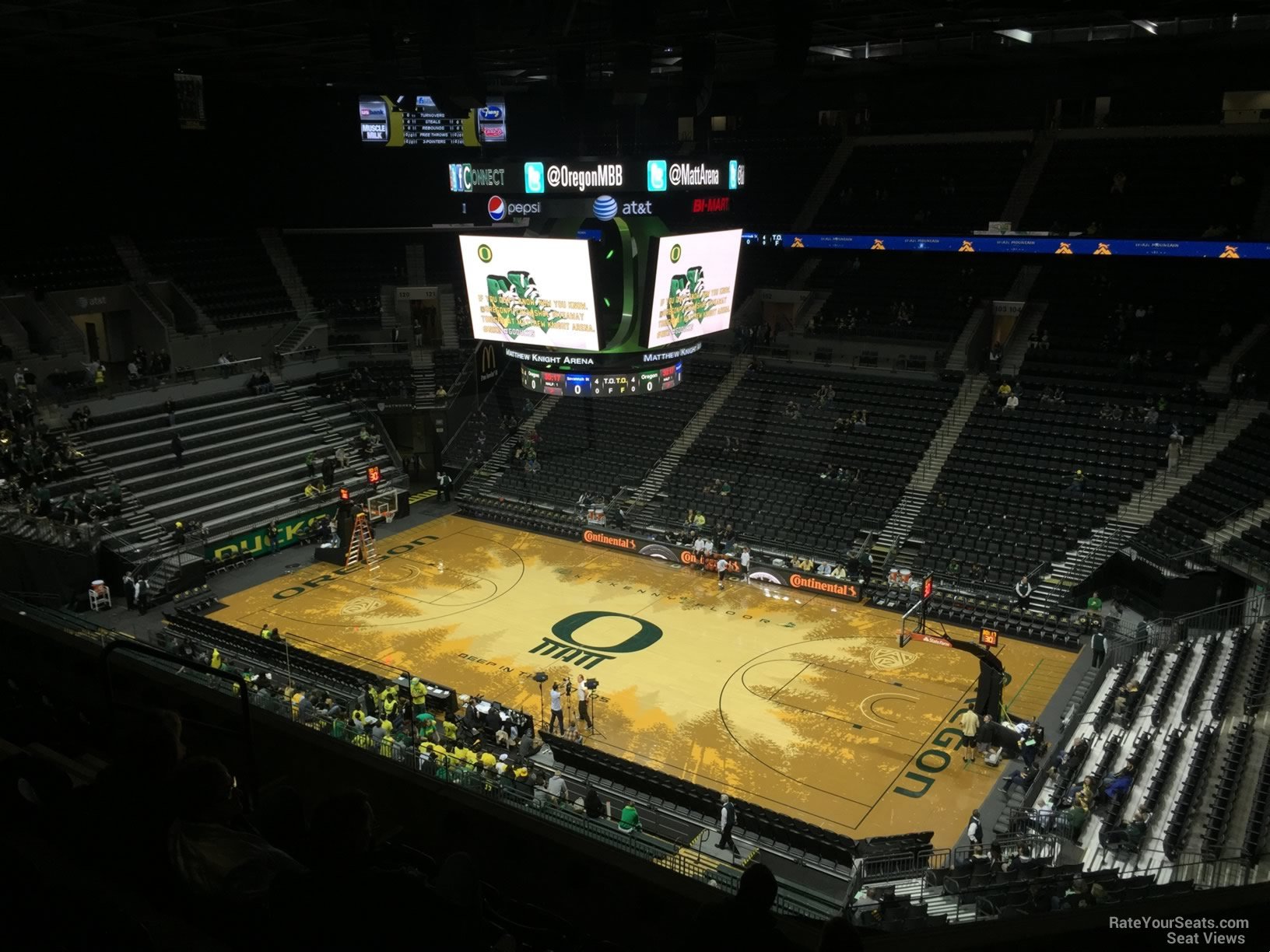 section 210, row f seat view  - matthew knight arena