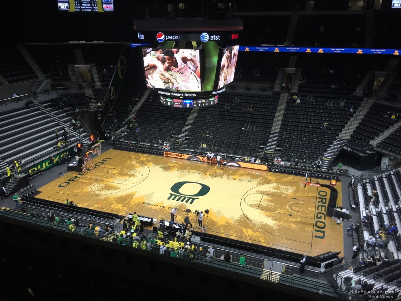 section 211, row f seat view  - matthew knight arena
