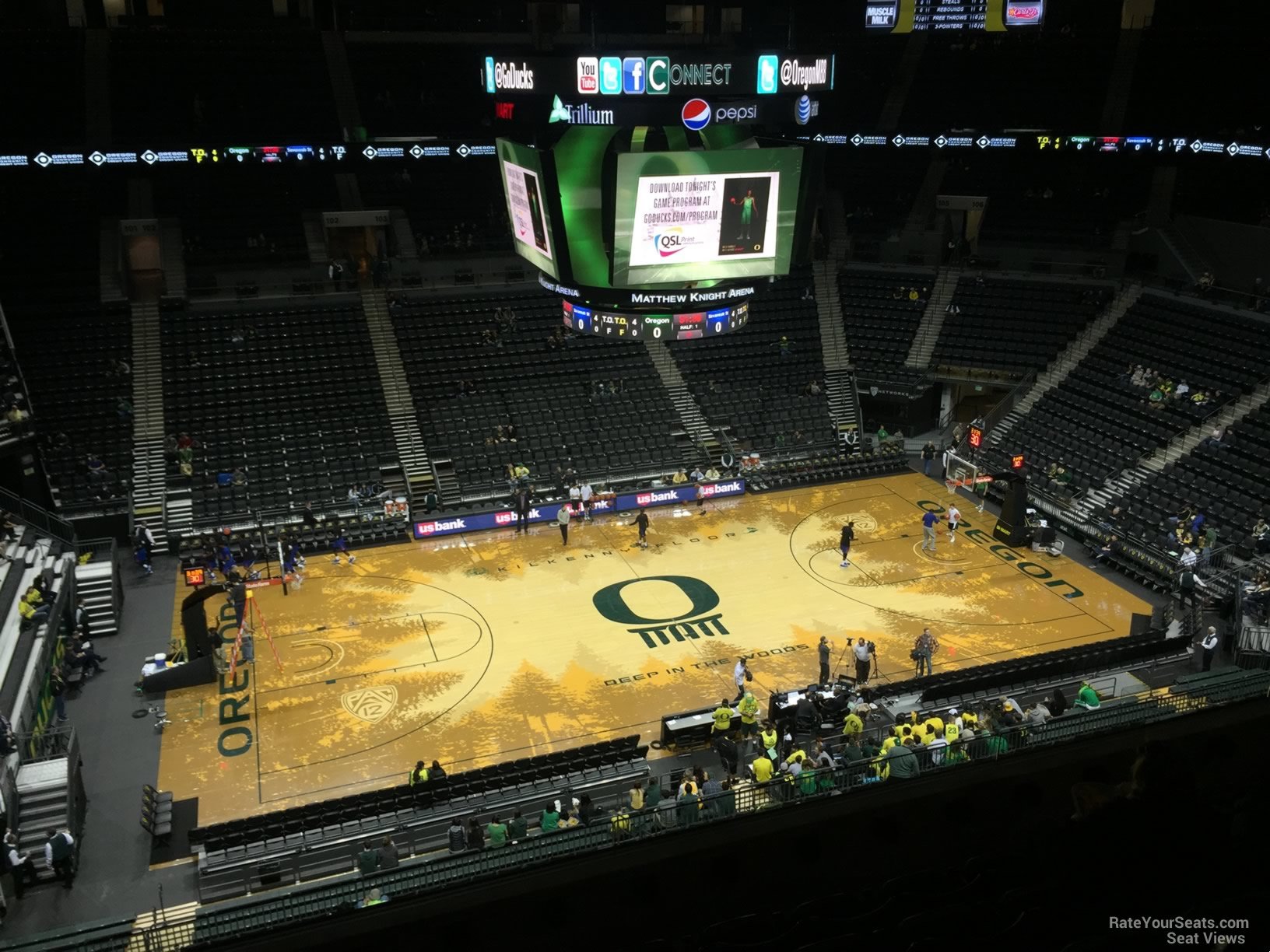 section 213, row f seat view  - matthew knight arena