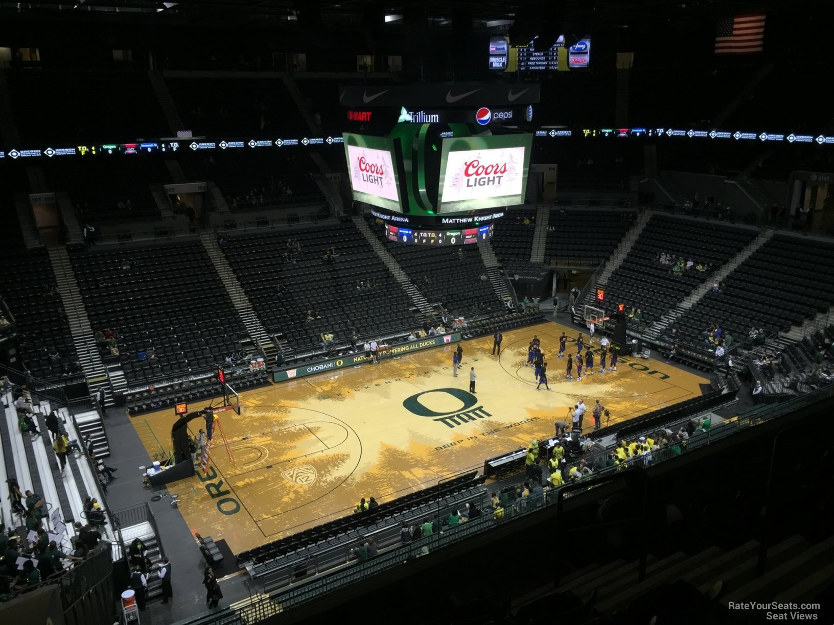 section 214, row f seat view  - matthew knight arena