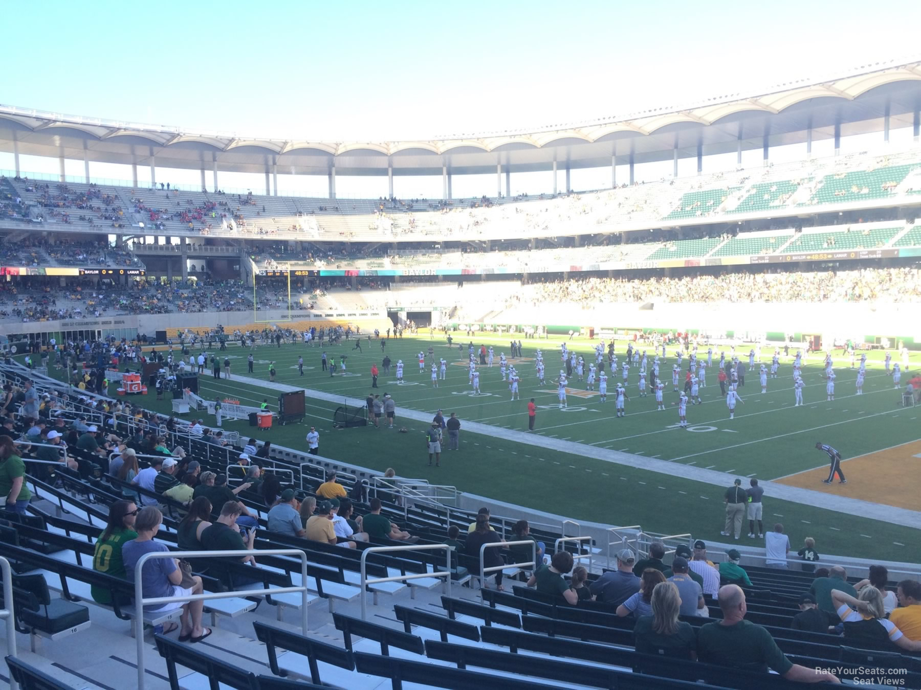 section 101, row 20 seat view  - mclane stadium