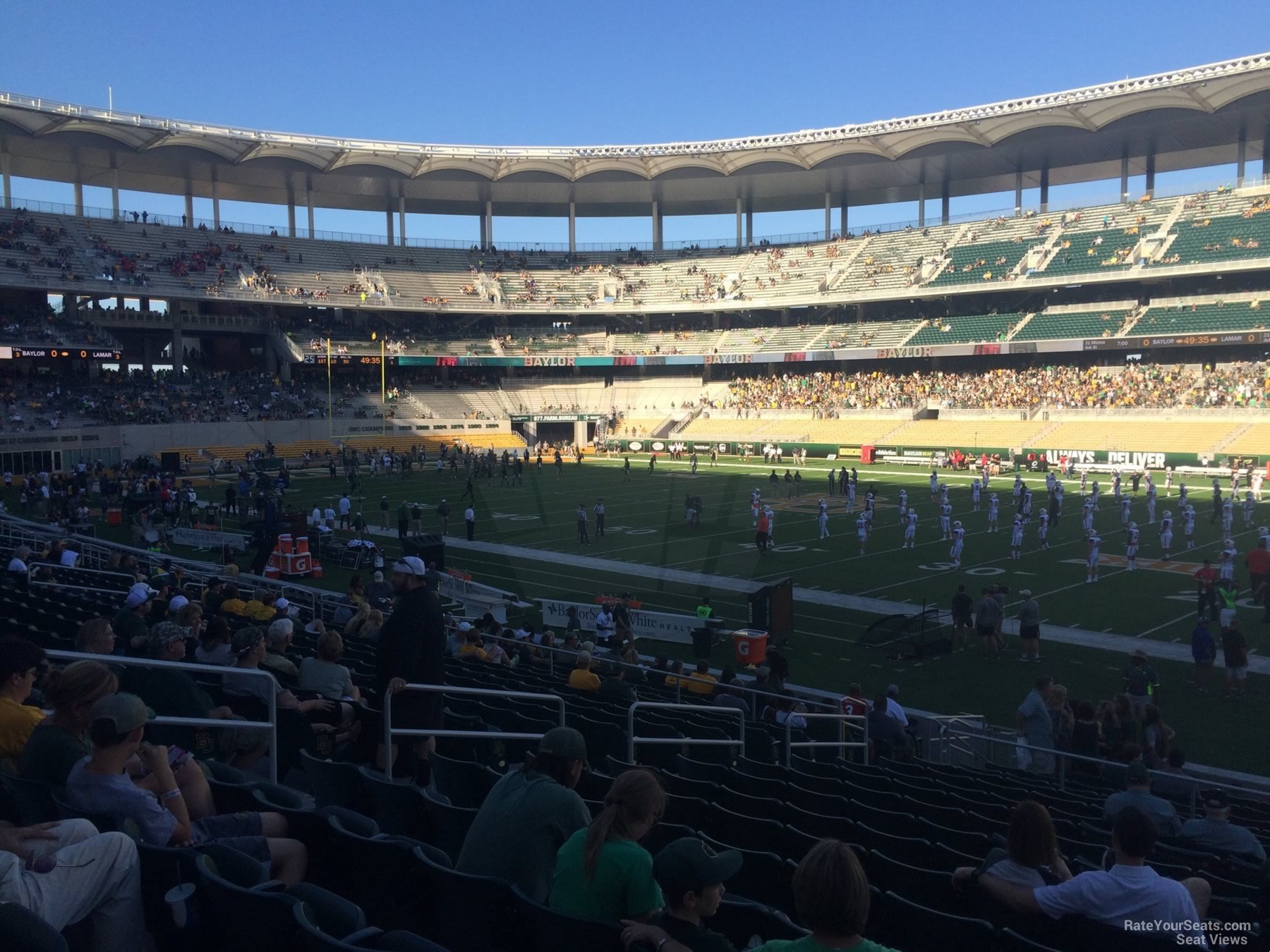section 103, row 20 seat view  for football - mclane stadium
