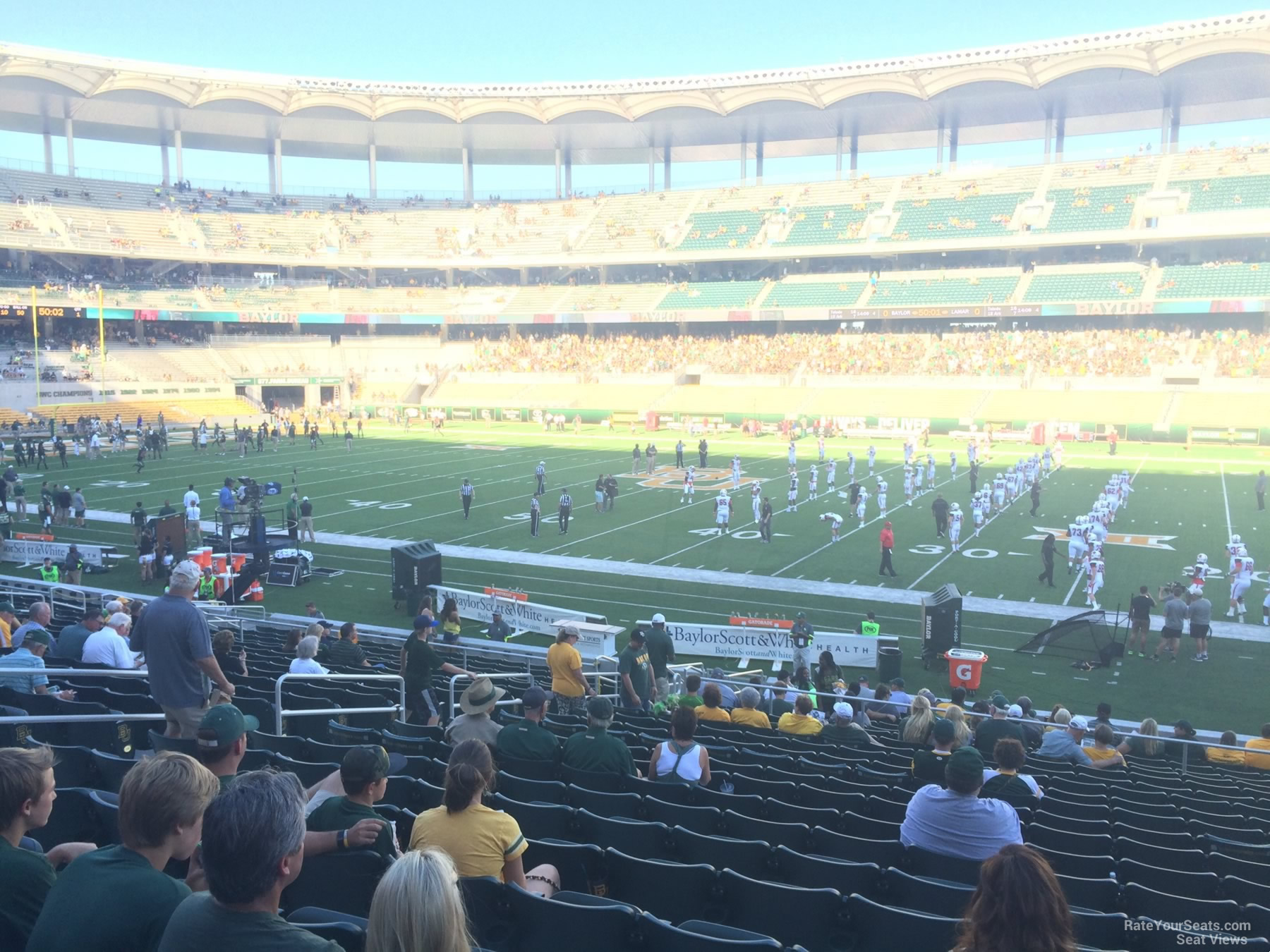 section 104, row 20 seat view  for football - mclane stadium