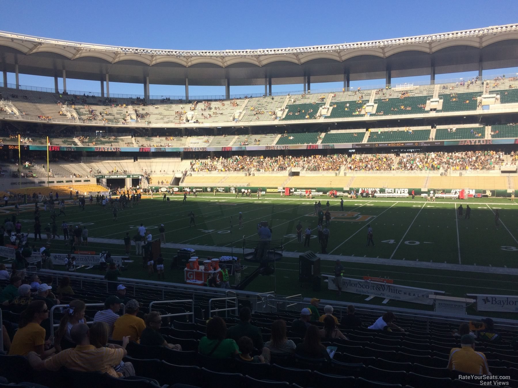 section 105, row 20 seat view  for football - mclane stadium