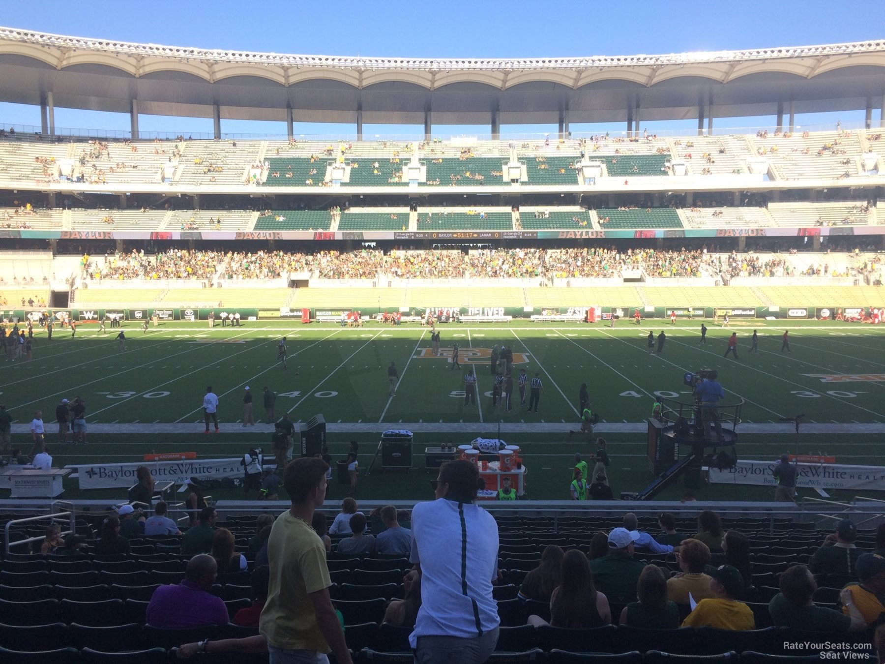 section 106, row 20 seat view  for football - mclane stadium