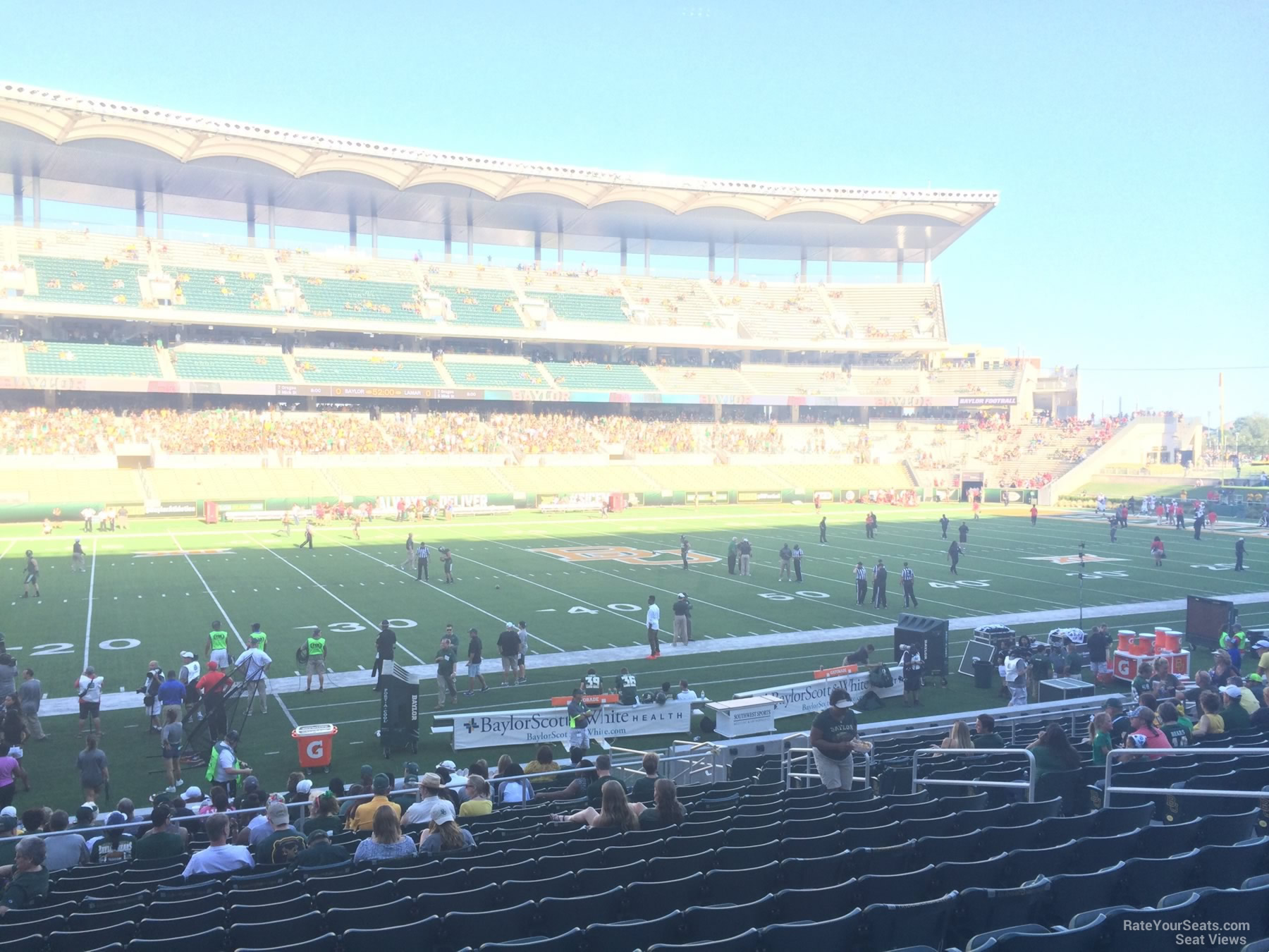 section 108, row 20 seat view  - mclane stadium