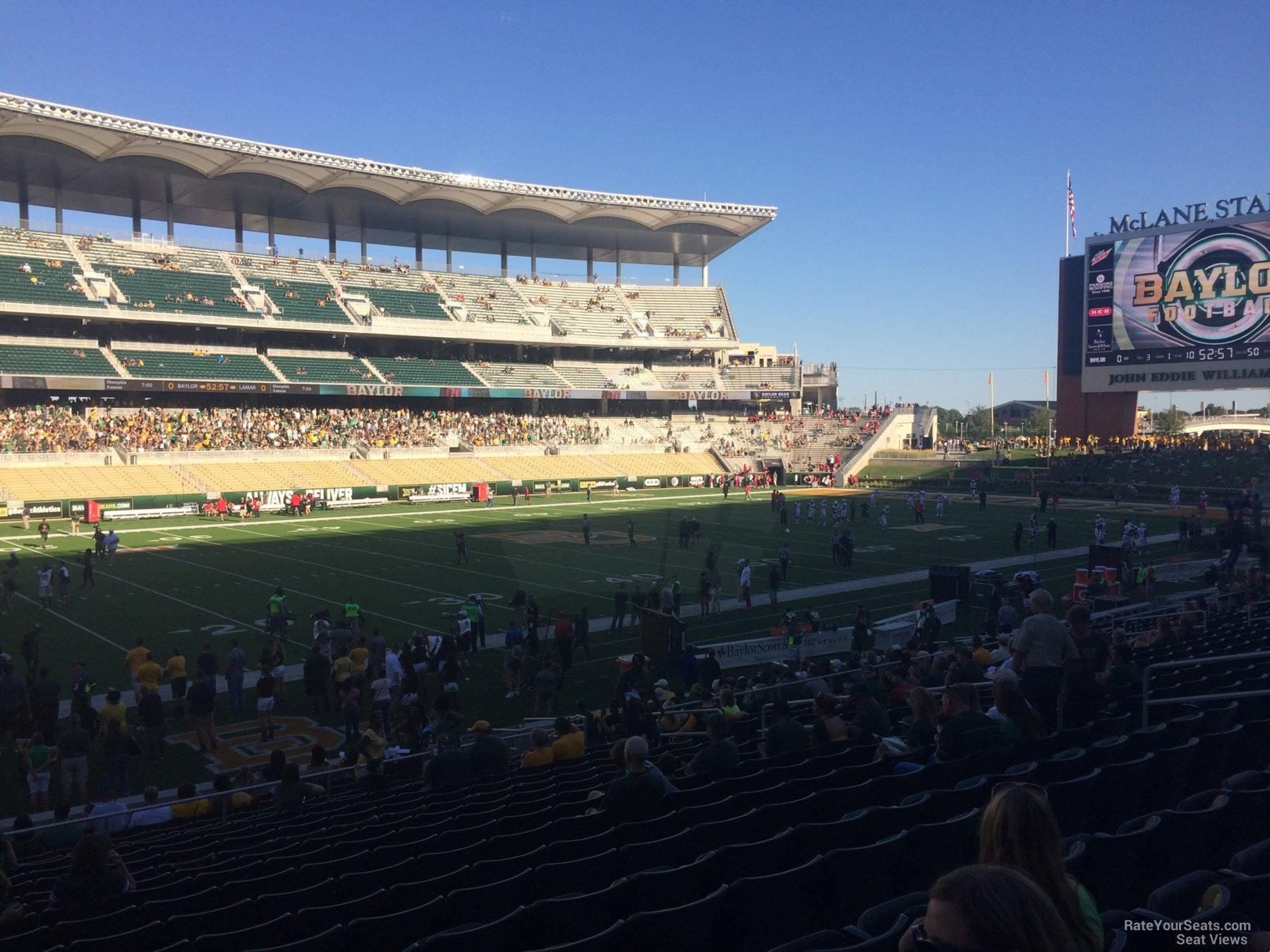 section 109, row 20 seat view  for football - mclane stadium
