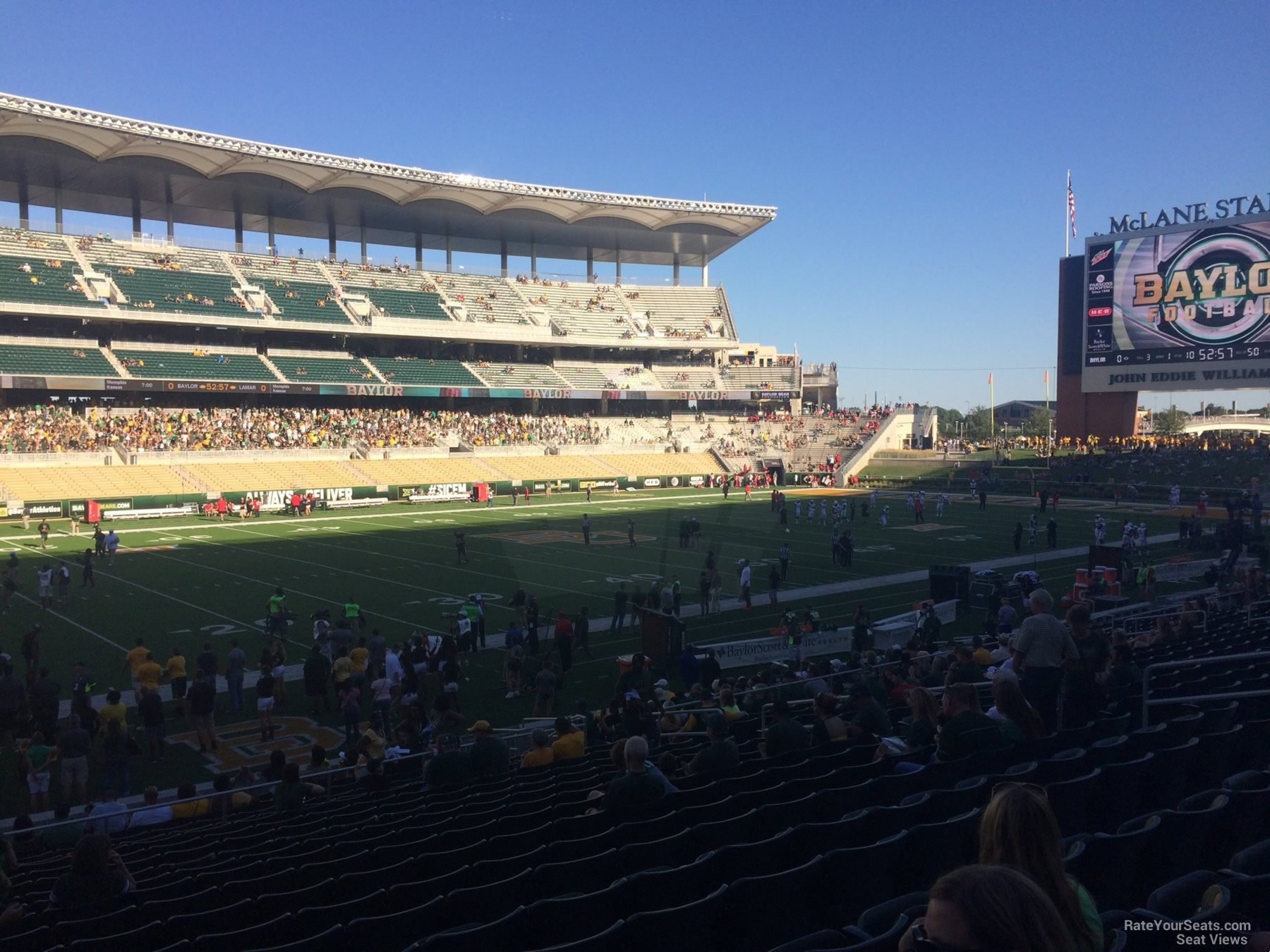 section 109, row 20 seat view  - mclane stadium