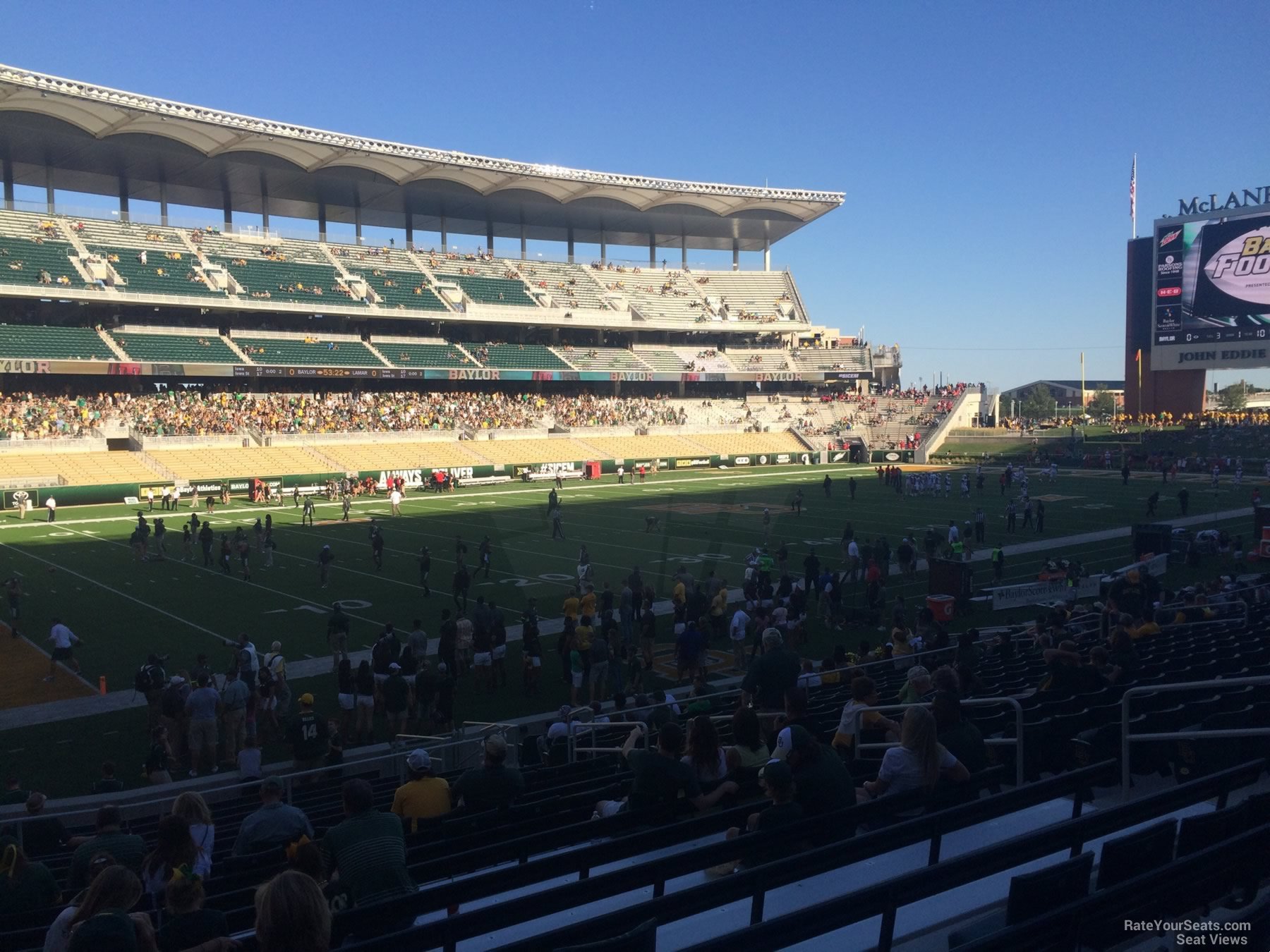 section 110, row 20 seat view  - mclane stadium