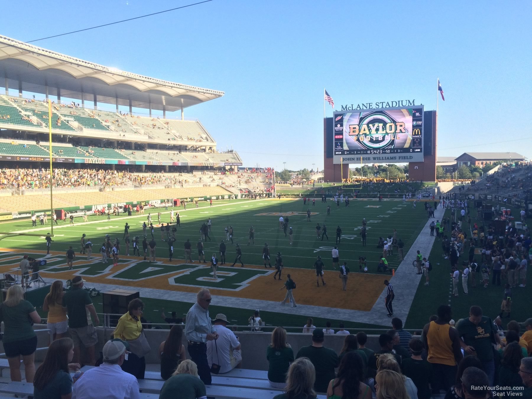 section 113, row 20 seat view  for football - mclane stadium
