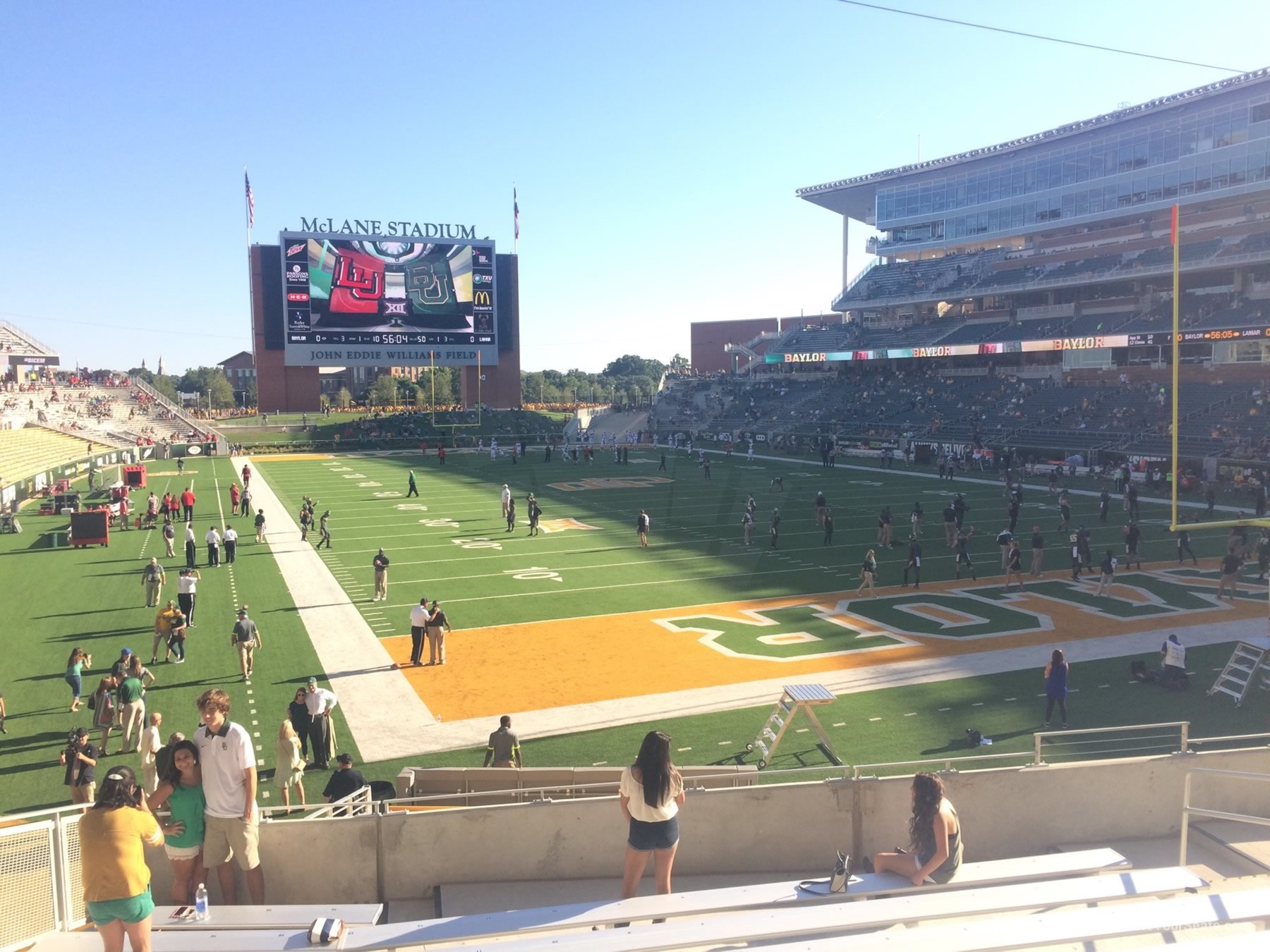 section 117, row 20 seat view  for football - mclane stadium