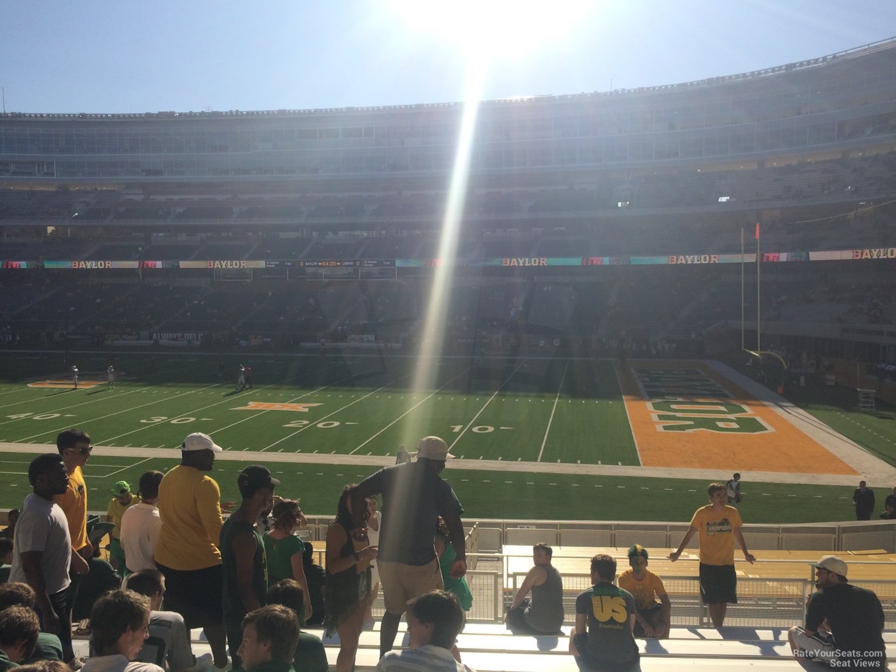 section 121, row 25 seat view  for football - mclane stadium