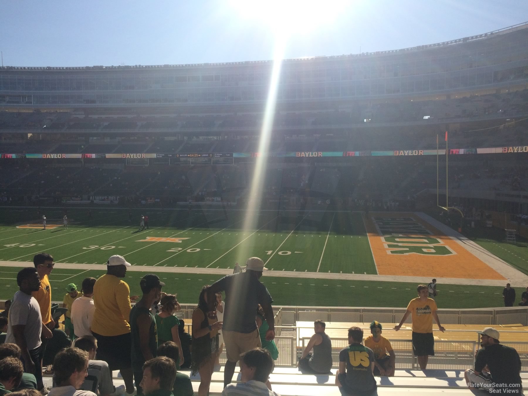 section 121, row 25 seat view  - mclane stadium