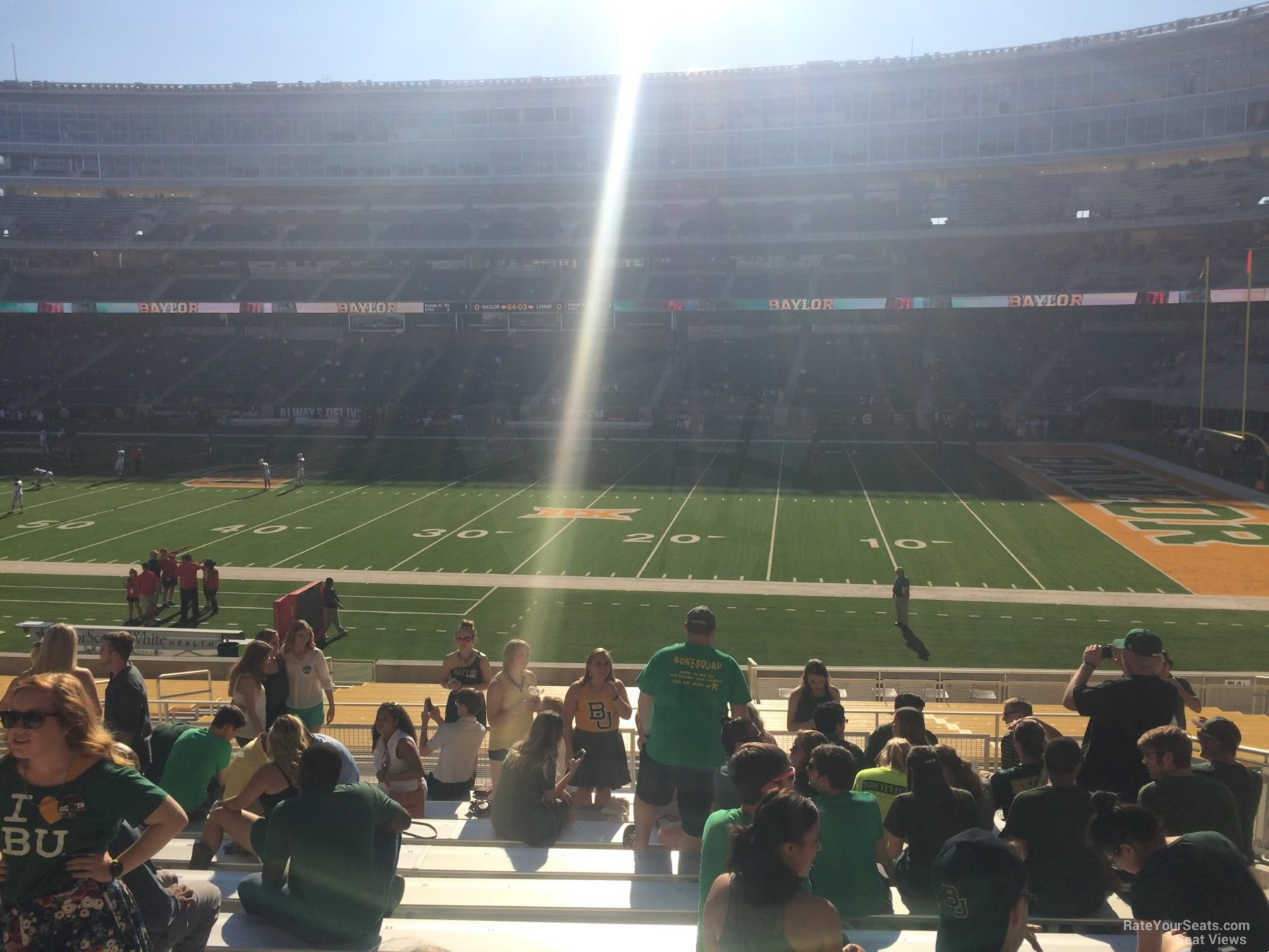 section 122, row 25 seat view  for football - mclane stadium
