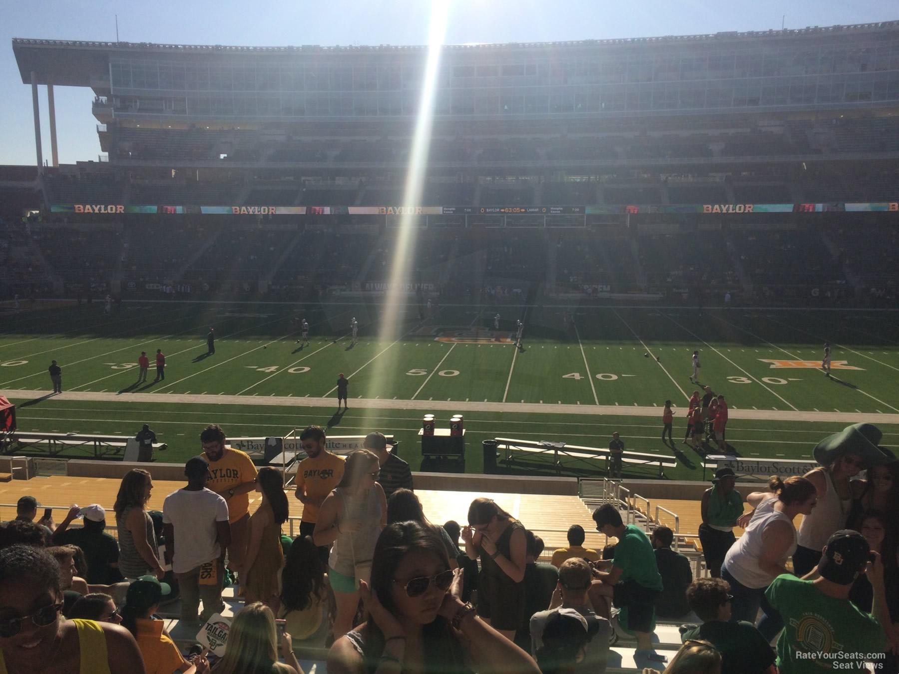 section 124, row 25 seat view  for football - mclane stadium