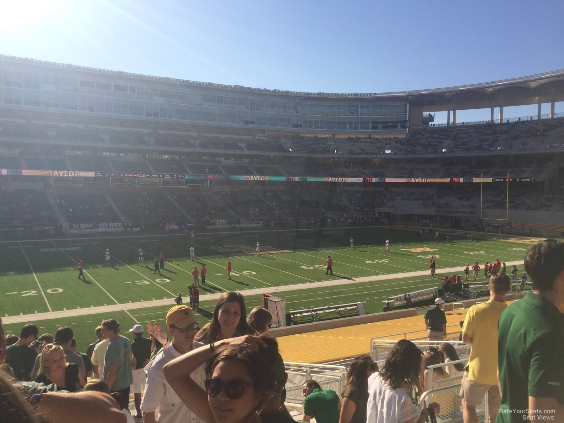section 127, row 25 seat view  for football - mclane stadium