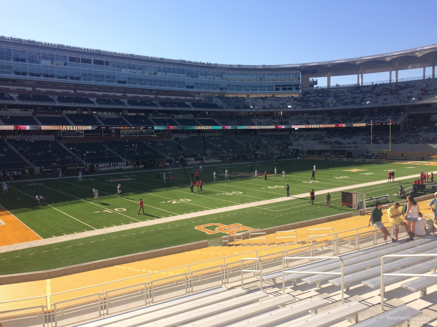 section 129, row 25 seat view  for football - mclane stadium