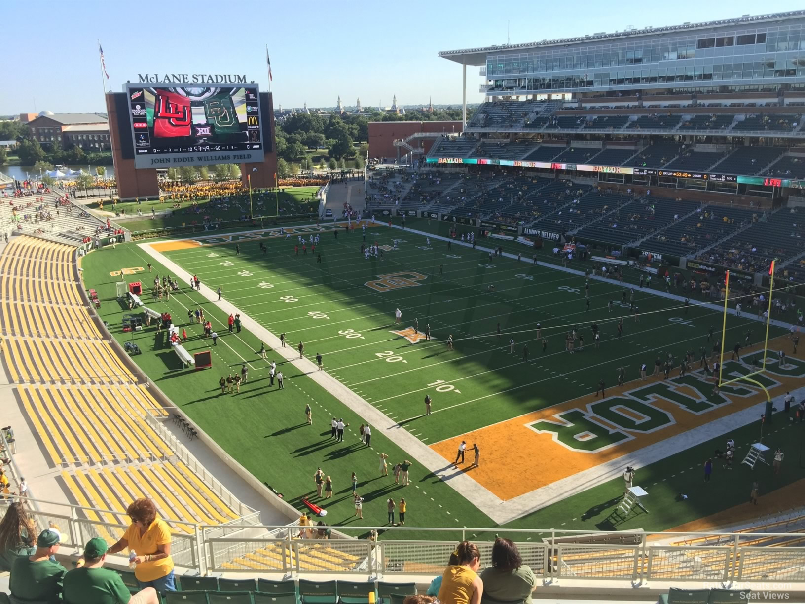 section 318, row 10 seat view  for football - mclane stadium