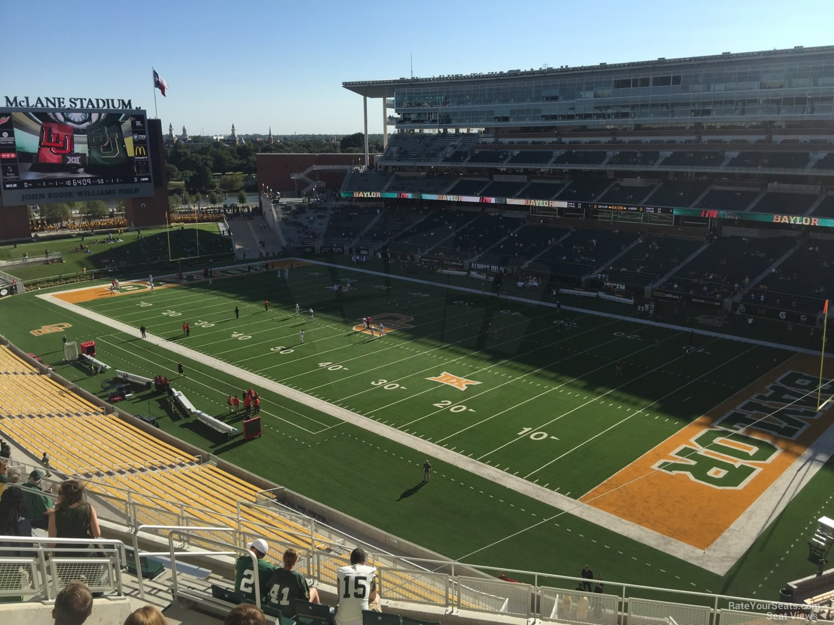 section 319, row 10 seat view  for football - mclane stadium