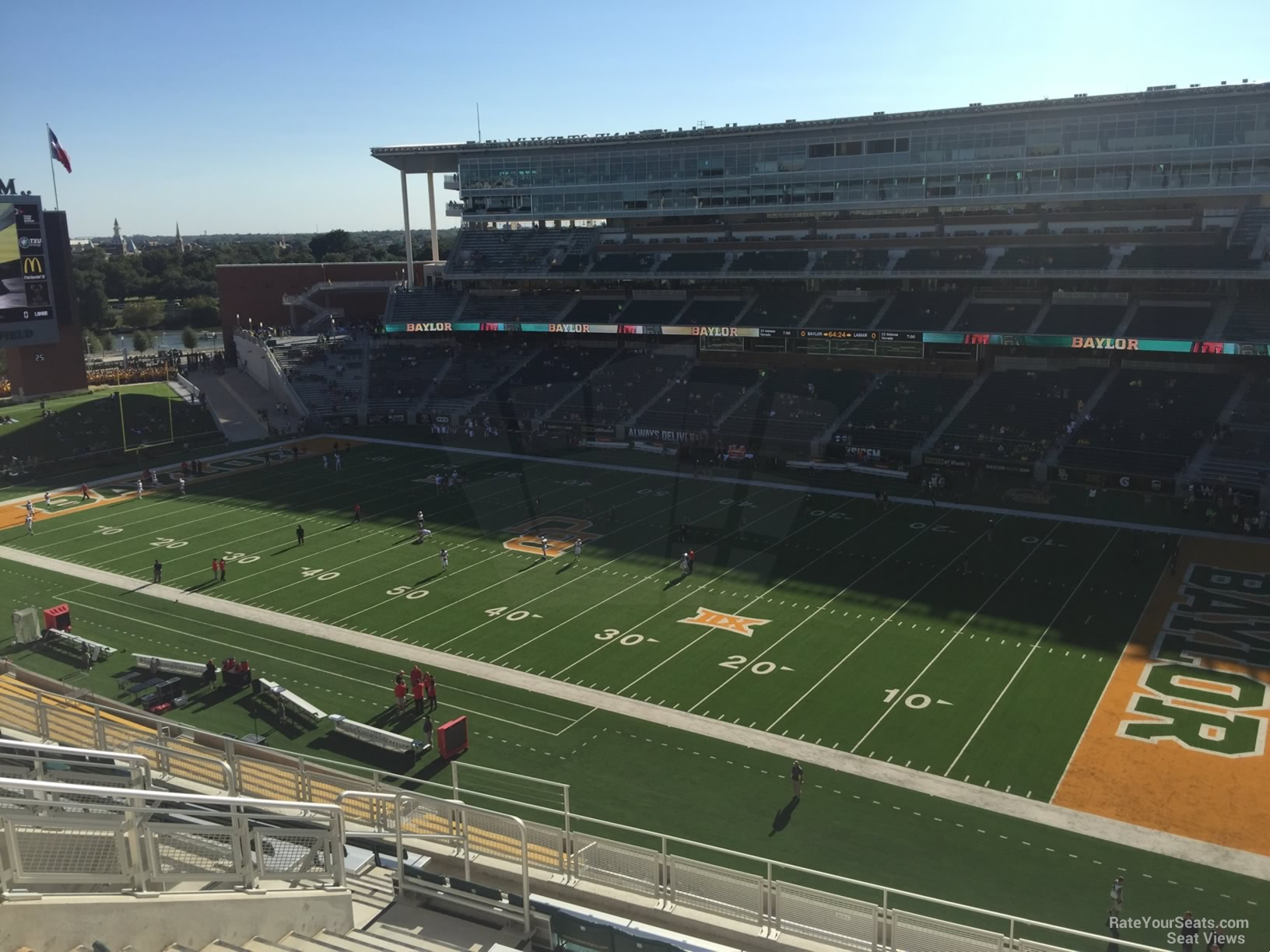 section 320, row 10 seat view  for football - mclane stadium