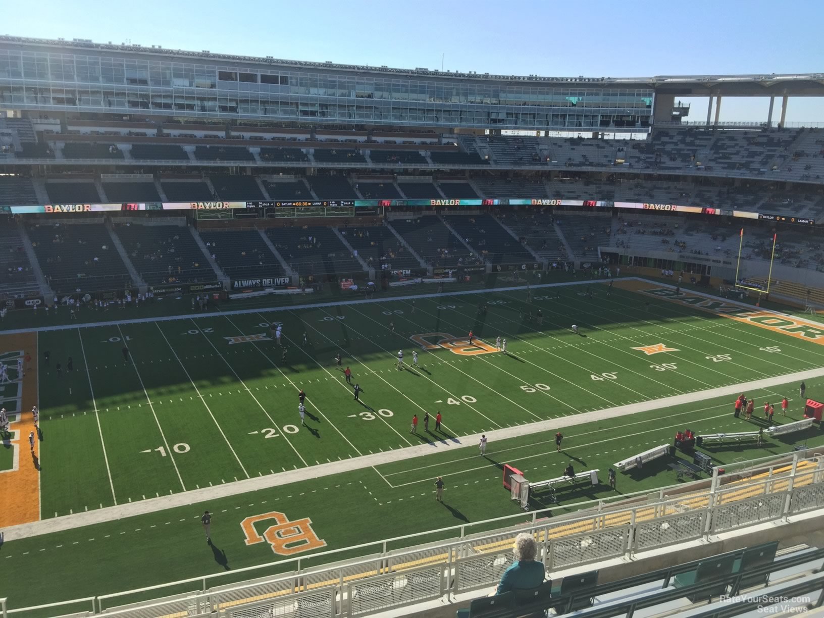 section 327, row 10 seat view  for football - mclane stadium