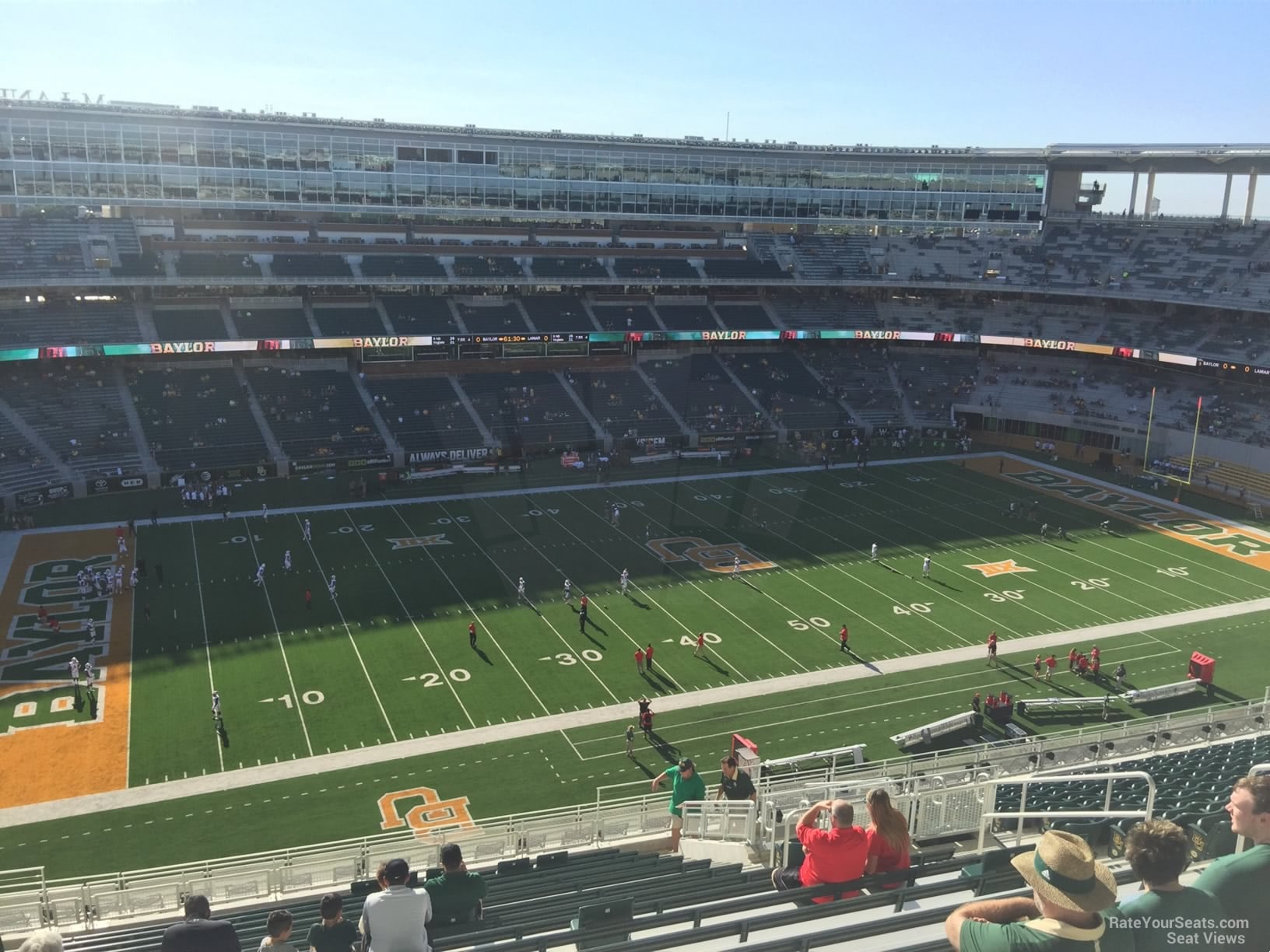 section 327, row 30 seat view  for football - mclane stadium