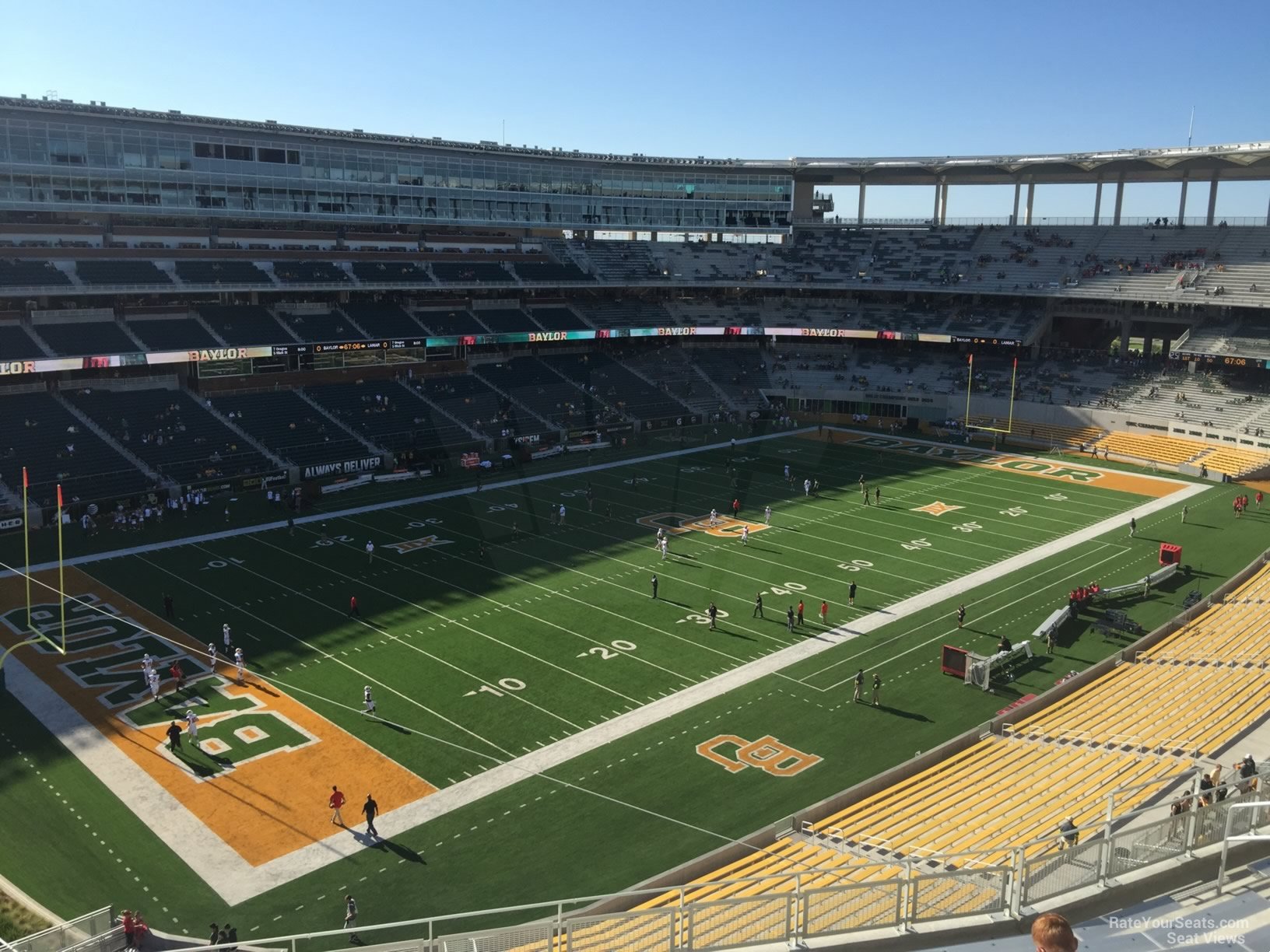 section 329, row 10 seat view  for football - mclane stadium