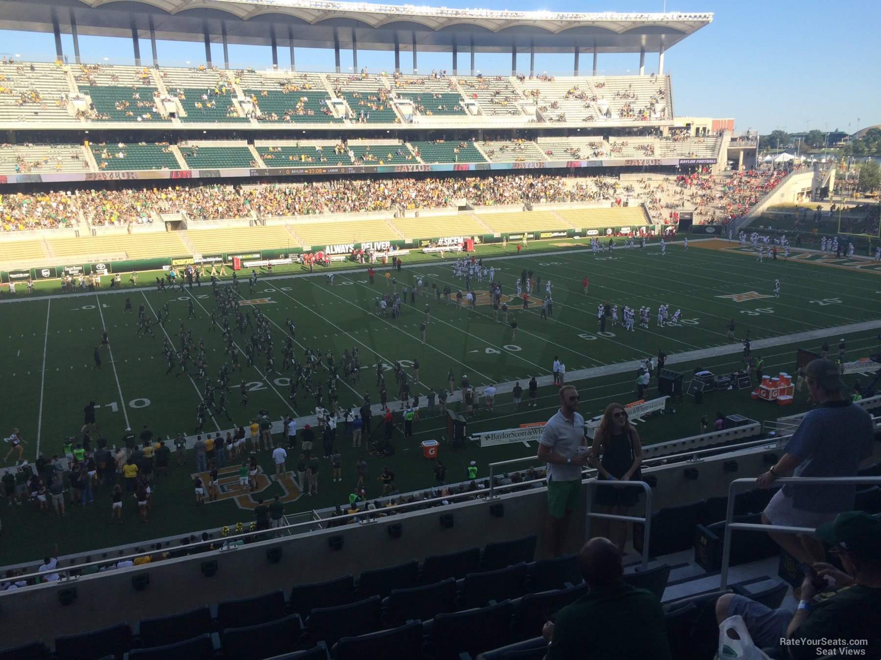 section c9, row 8 seat view  for football - mclane stadium