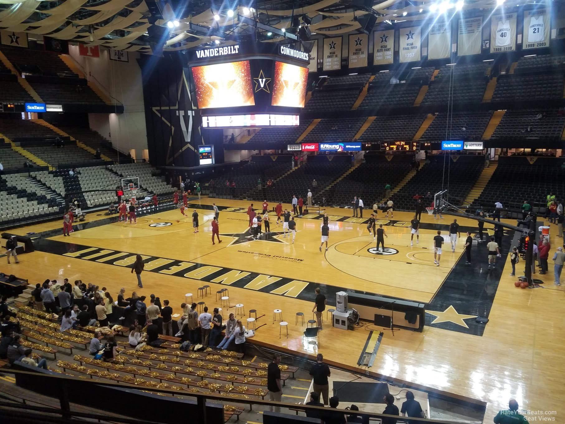 section 2g, row 3 seat view  - memorial gymnasium