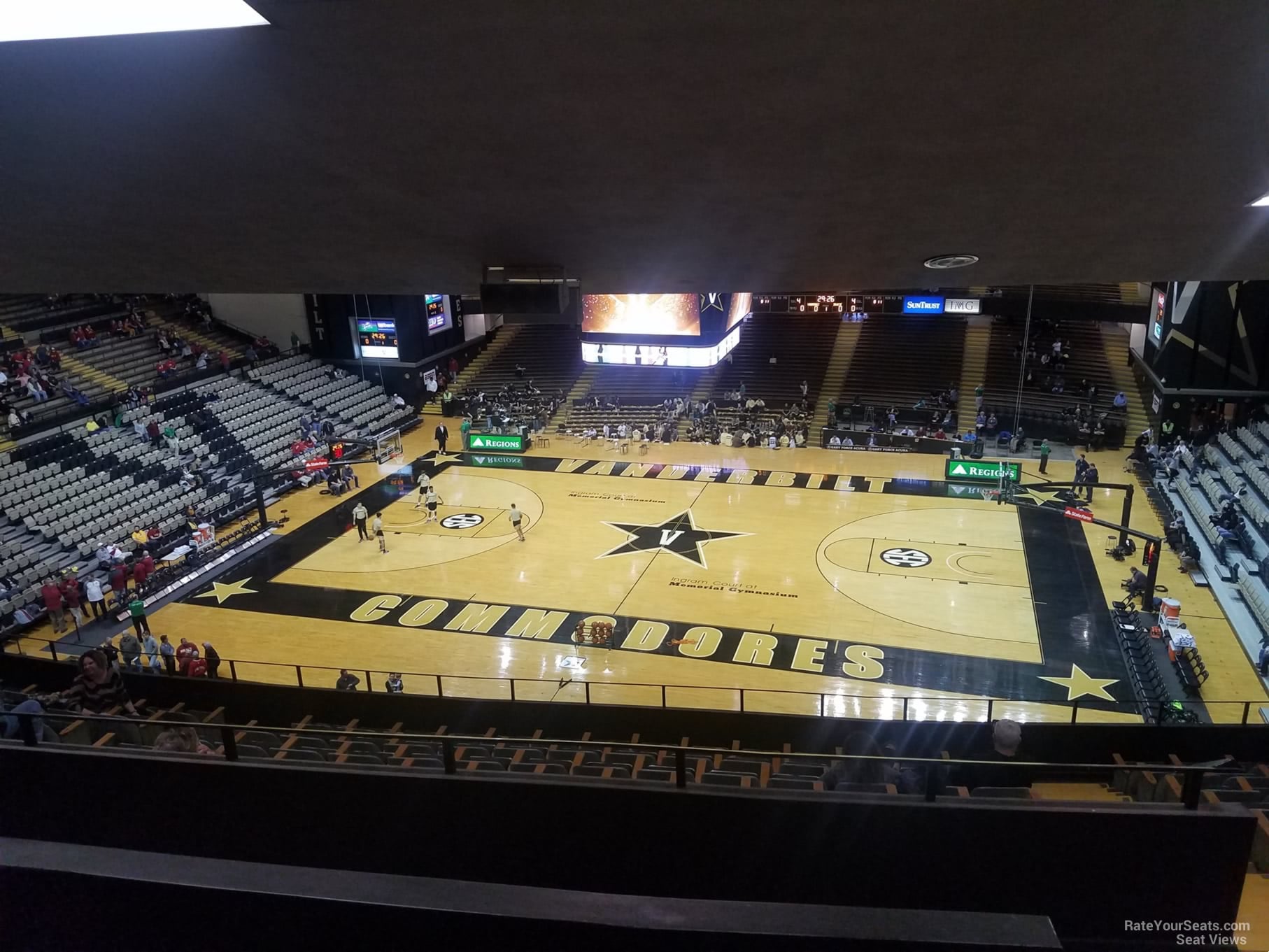 section 3b, row 12 seat view  - vanderbilt memorial gym