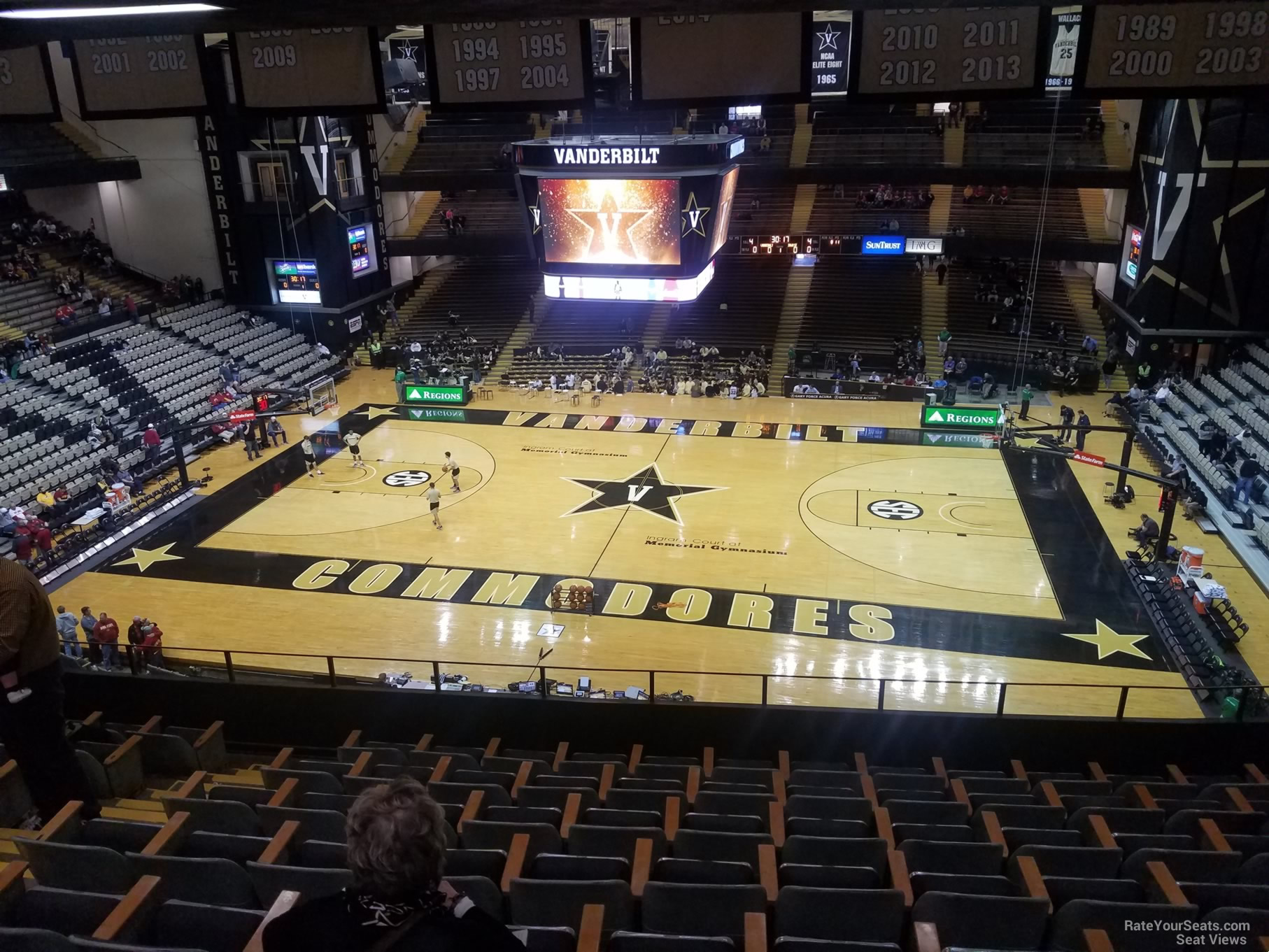 section 3b, row 7 seat view  - memorial gymnasium