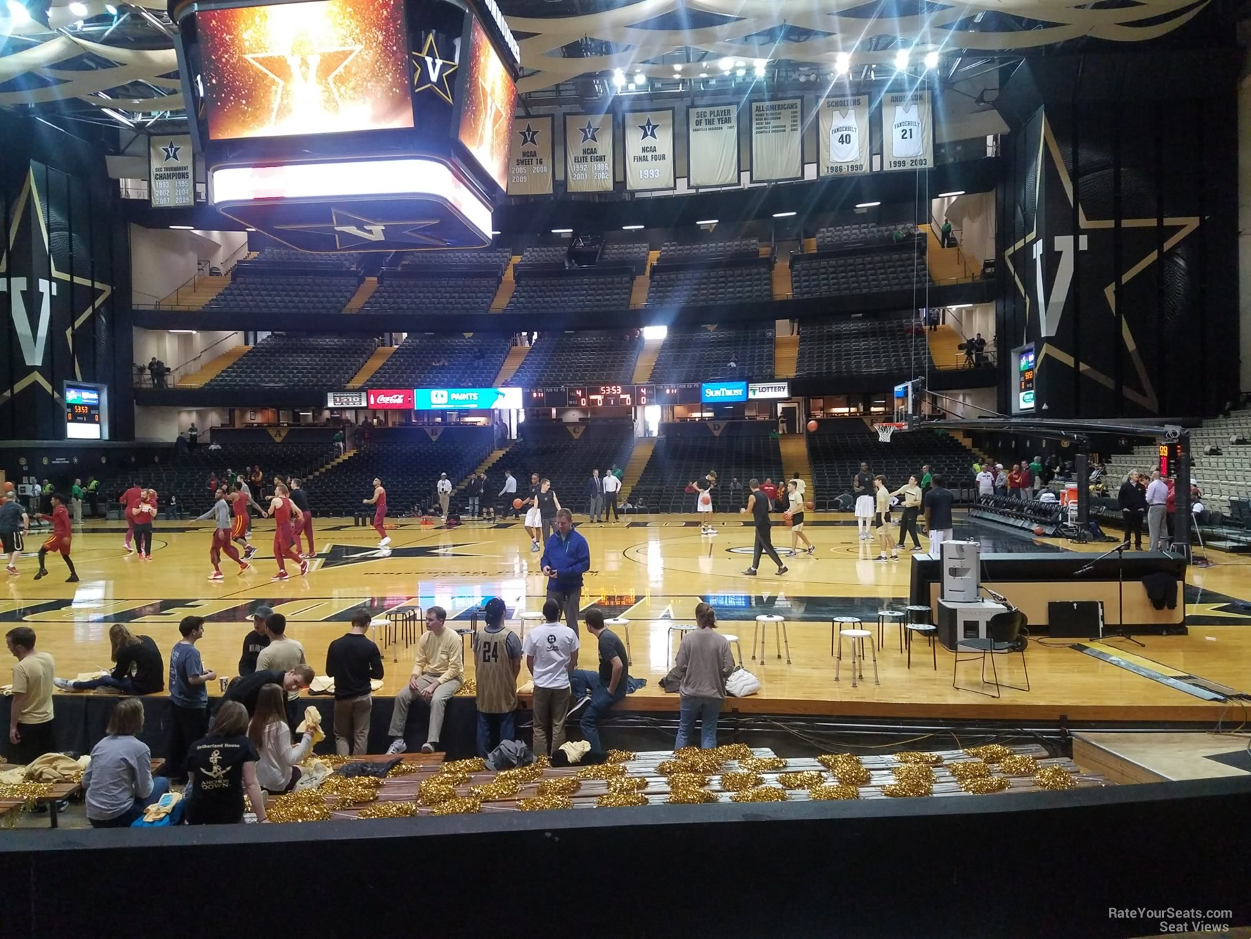 section h, row 15 seat view  - memorial gymnasium