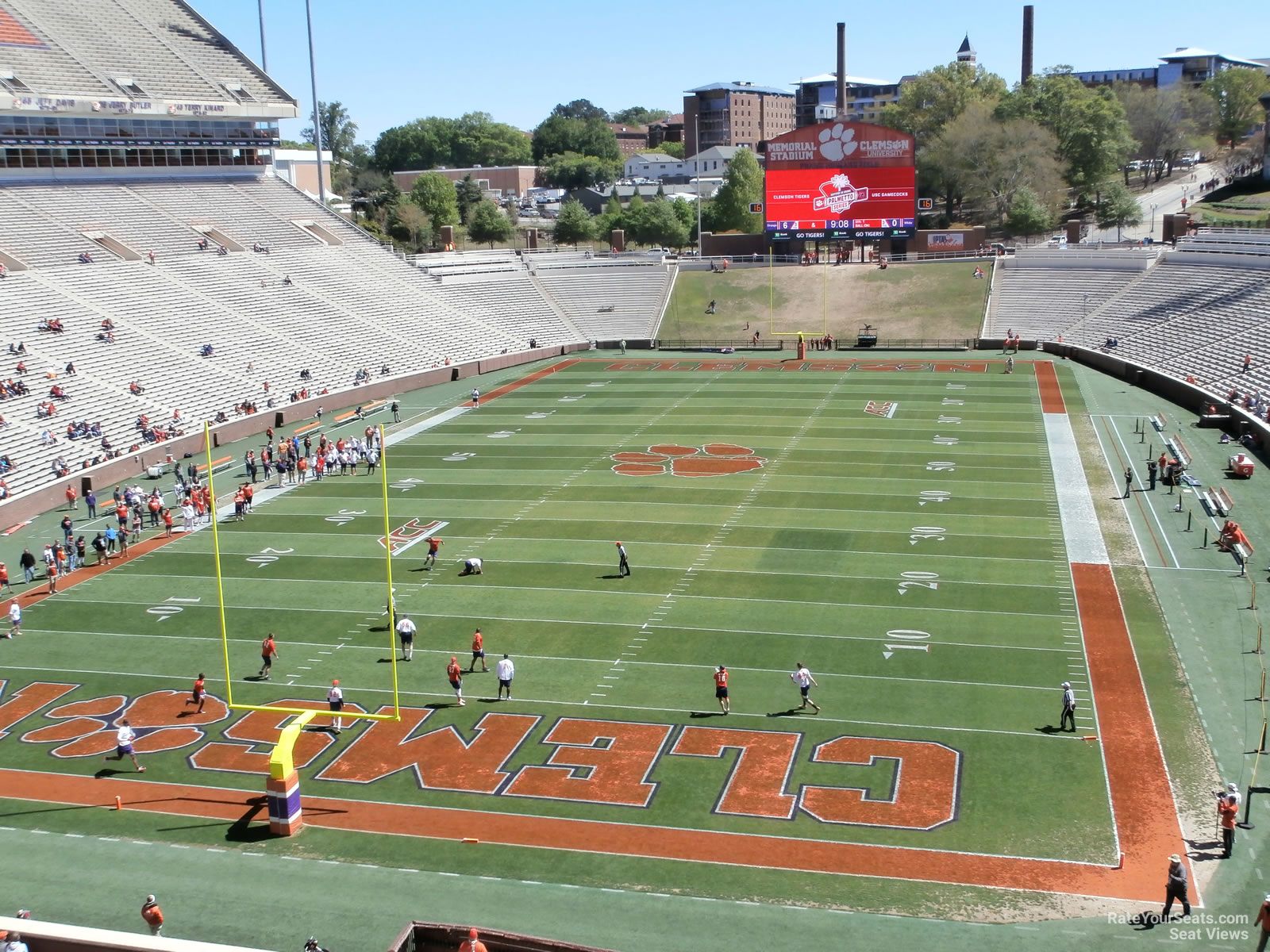 section 106, row d seat view  - memorial stadium (clemson)