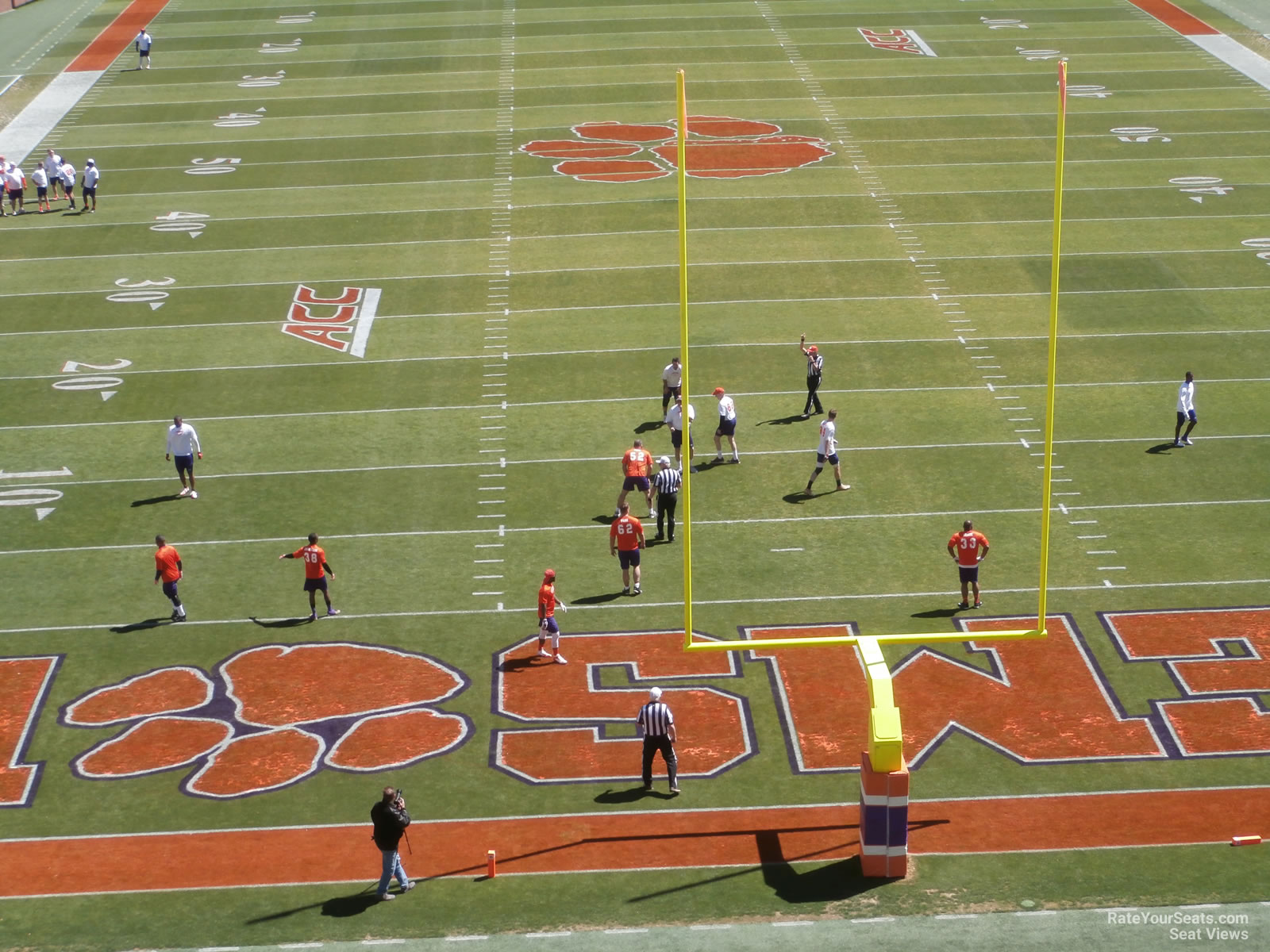 section 109, row d seat view  - memorial stadium (clemson)