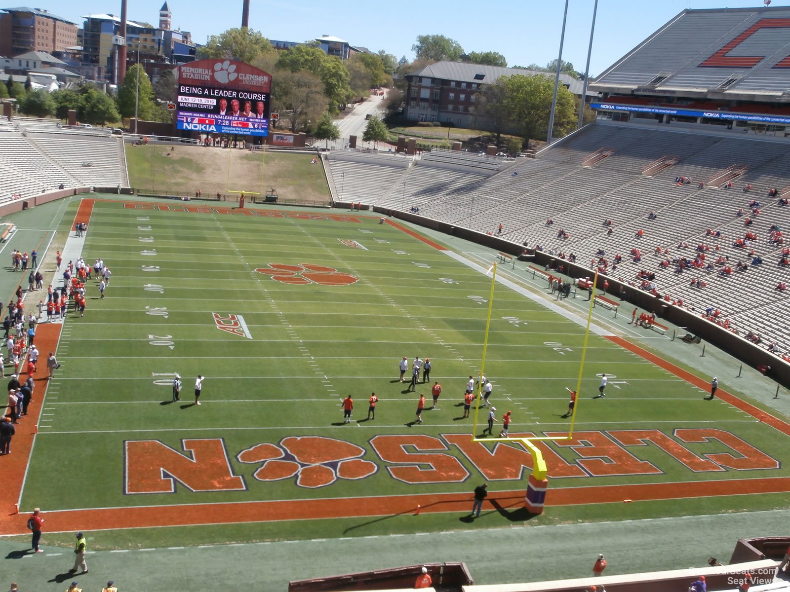 section 111, row d seat view  - memorial stadium (clemson)