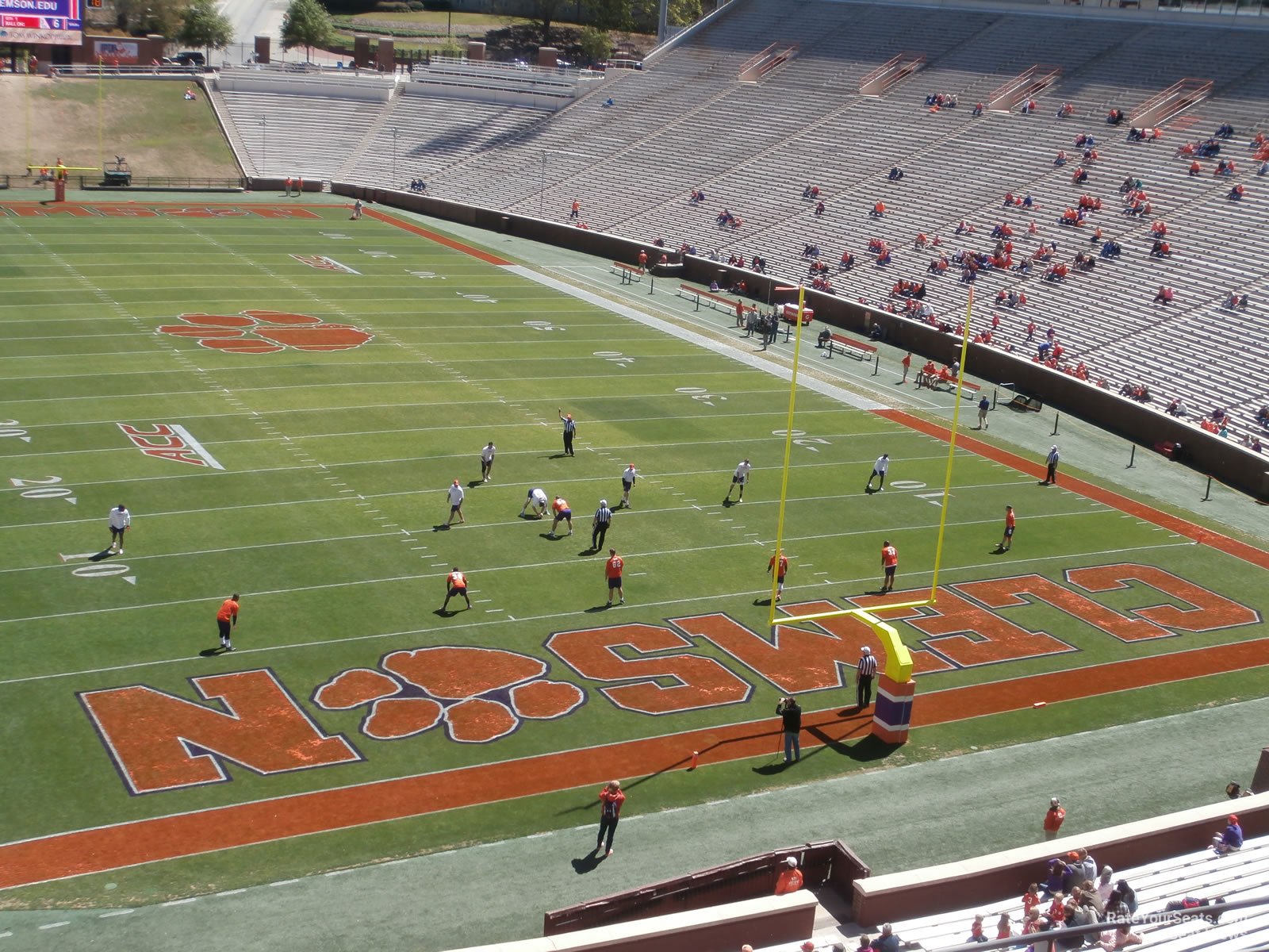 section 112, row d seat view  - memorial stadium (clemson)