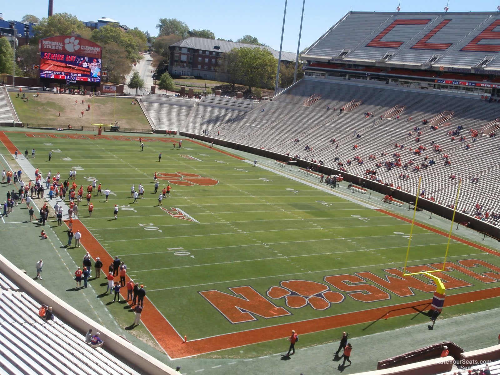 section 113, row d seat view  - memorial stadium (clemson)