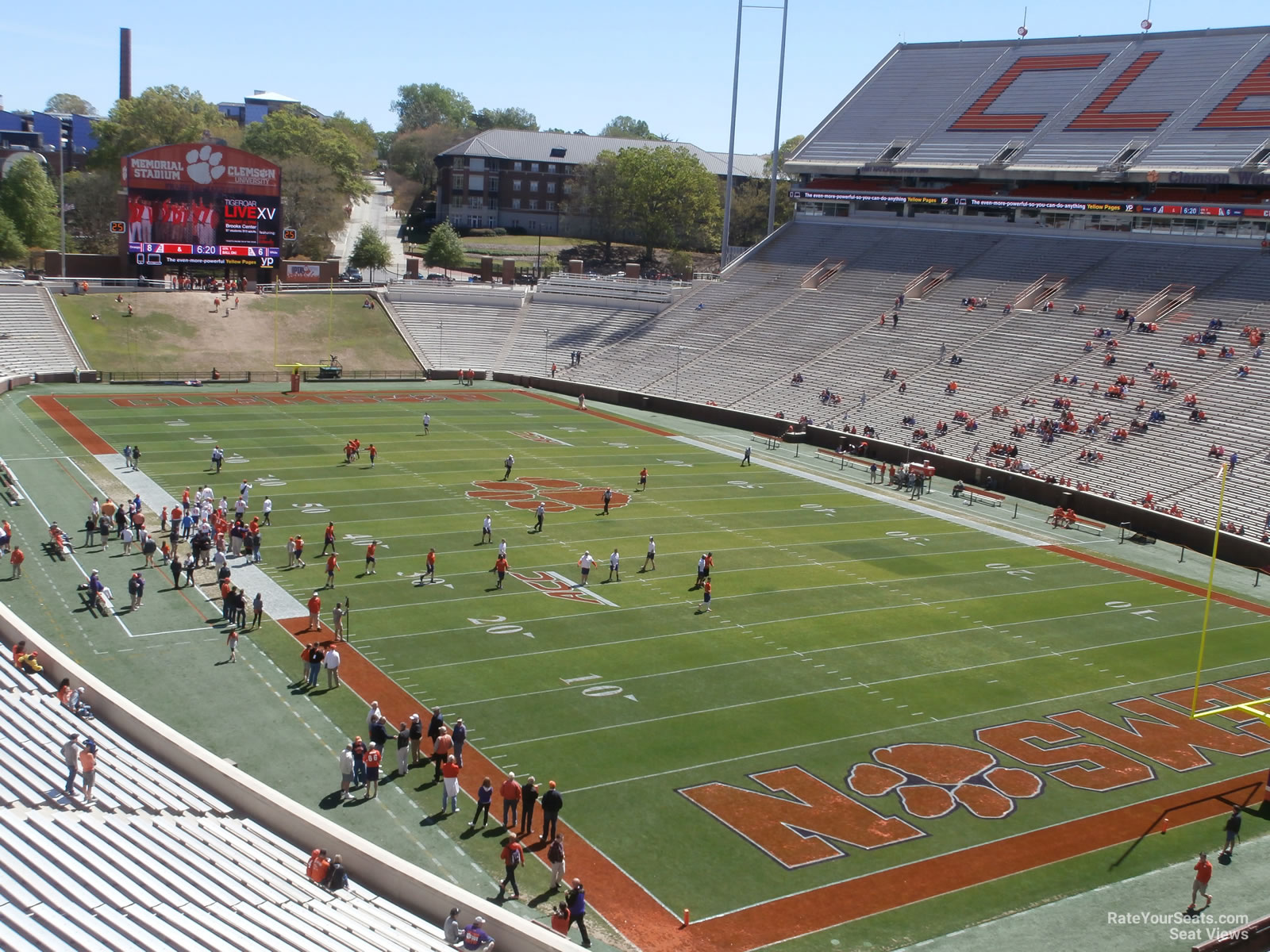 section 114, row d seat view  - memorial stadium (clemson)